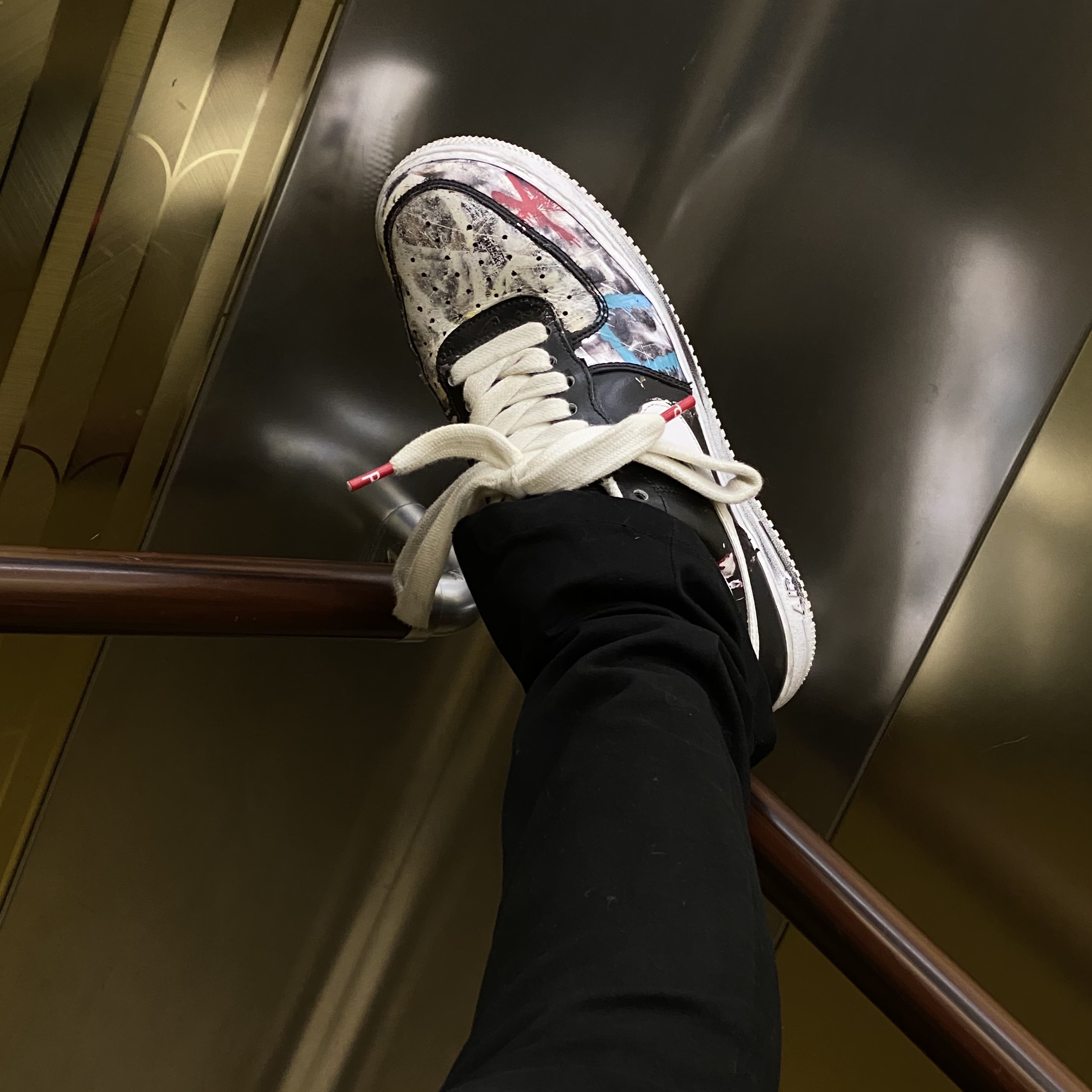 Nike x Peaceminusone Air Force 1 Low Para-Noise 착용 스타일