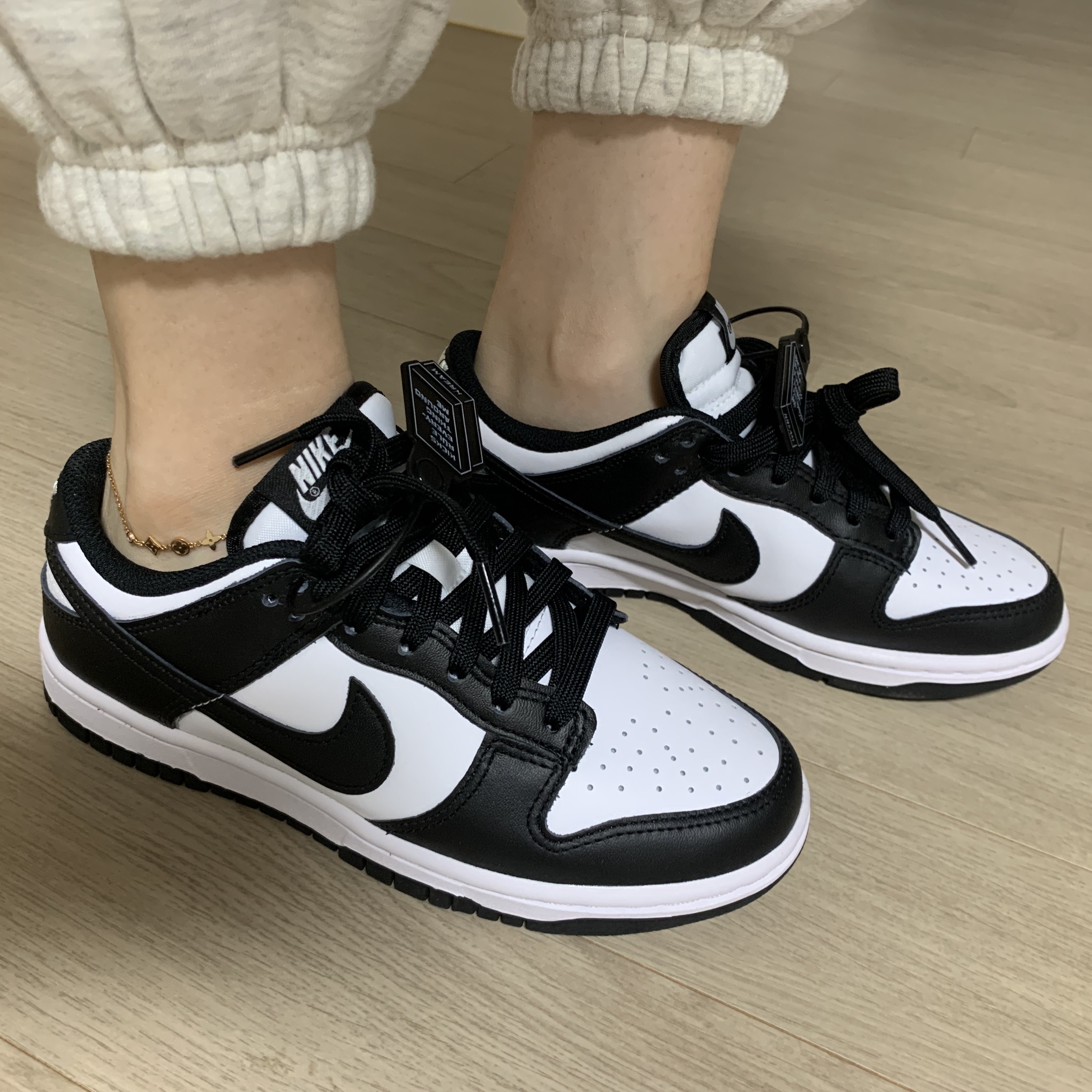 (W) Nike Dunk Low Black, Nike Dunk Low Retro Black 착용 스타일