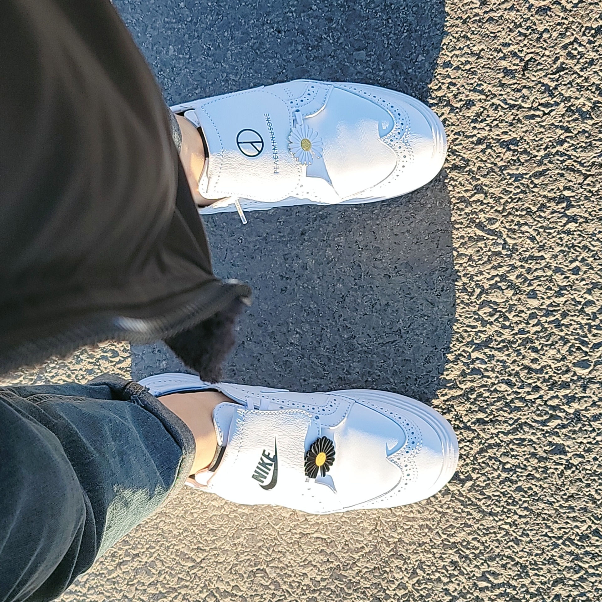 Nike x Peaceminusone Kwondo1 White 착용 스타일 - 5