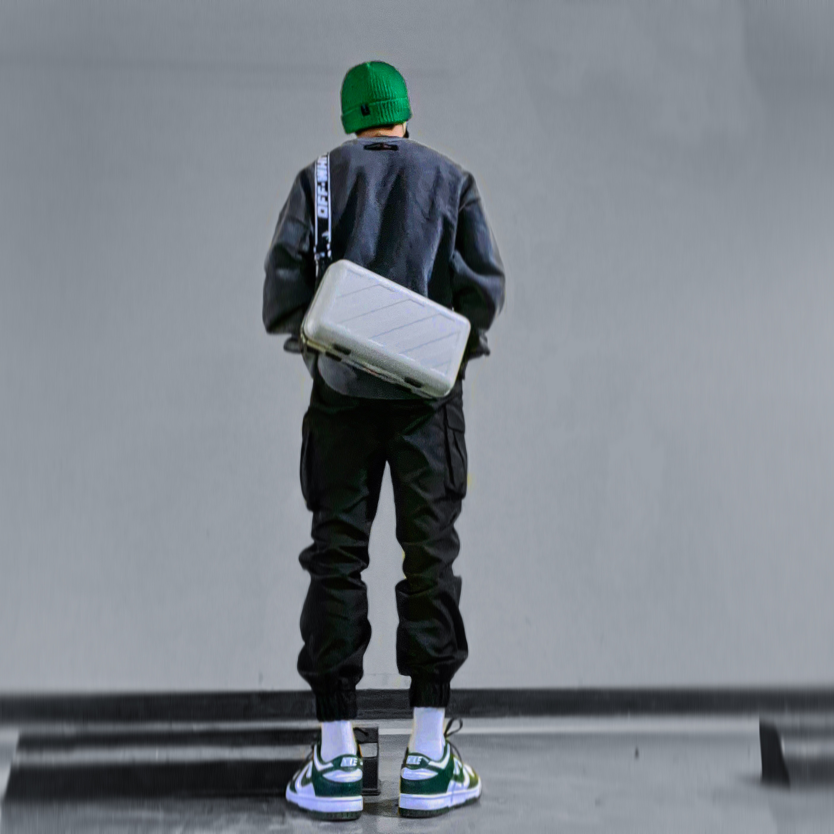 Nike Dunk Low Retro Varsity Green, Off-White x Amore Pacific Protection Box (Without Cosmetics) 착용 스타일 - 3