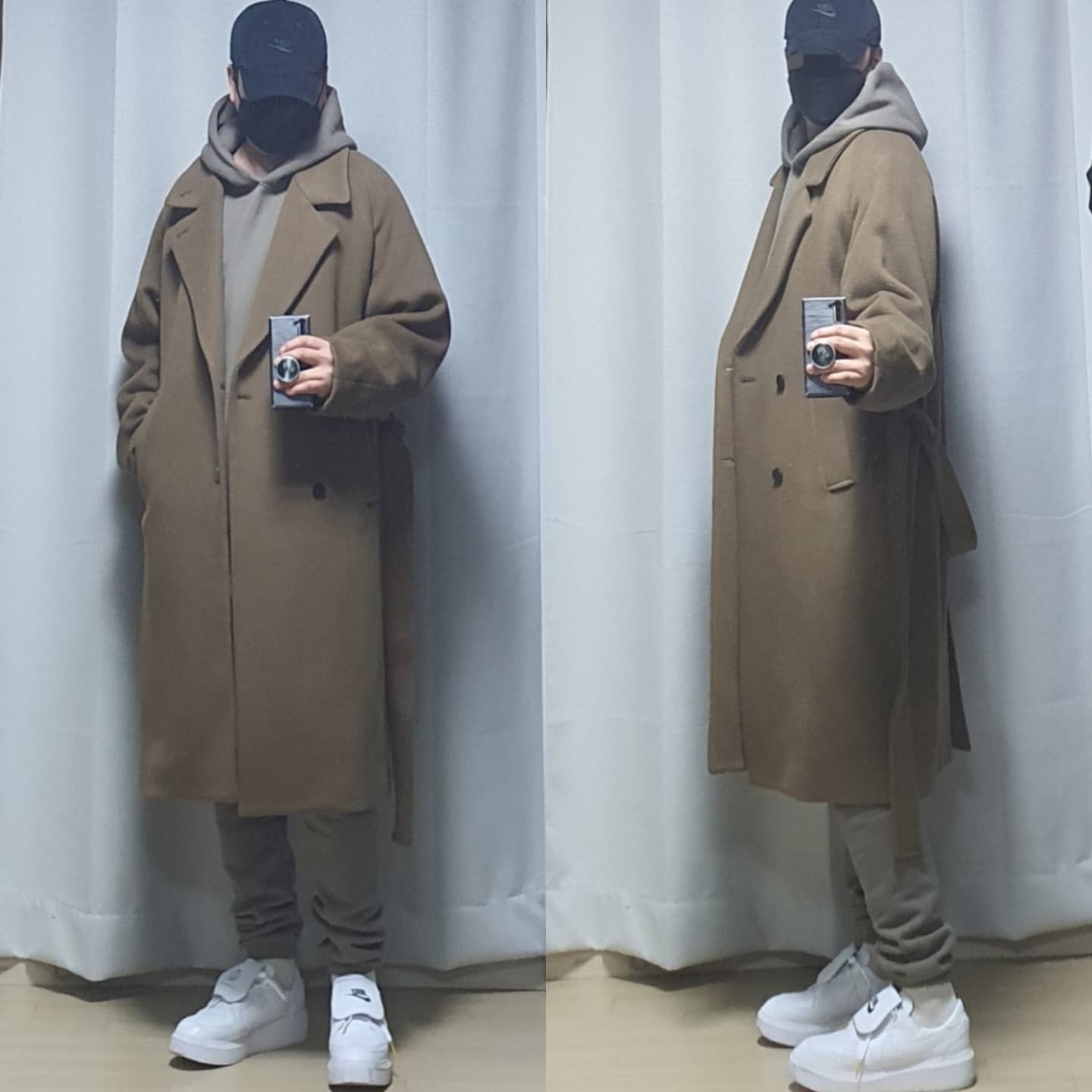 Essentials Pull-Over Hoodie Taupe - 21SS, Essentials Sweatpants Taupe - 21SS 착용 스타일 - 1