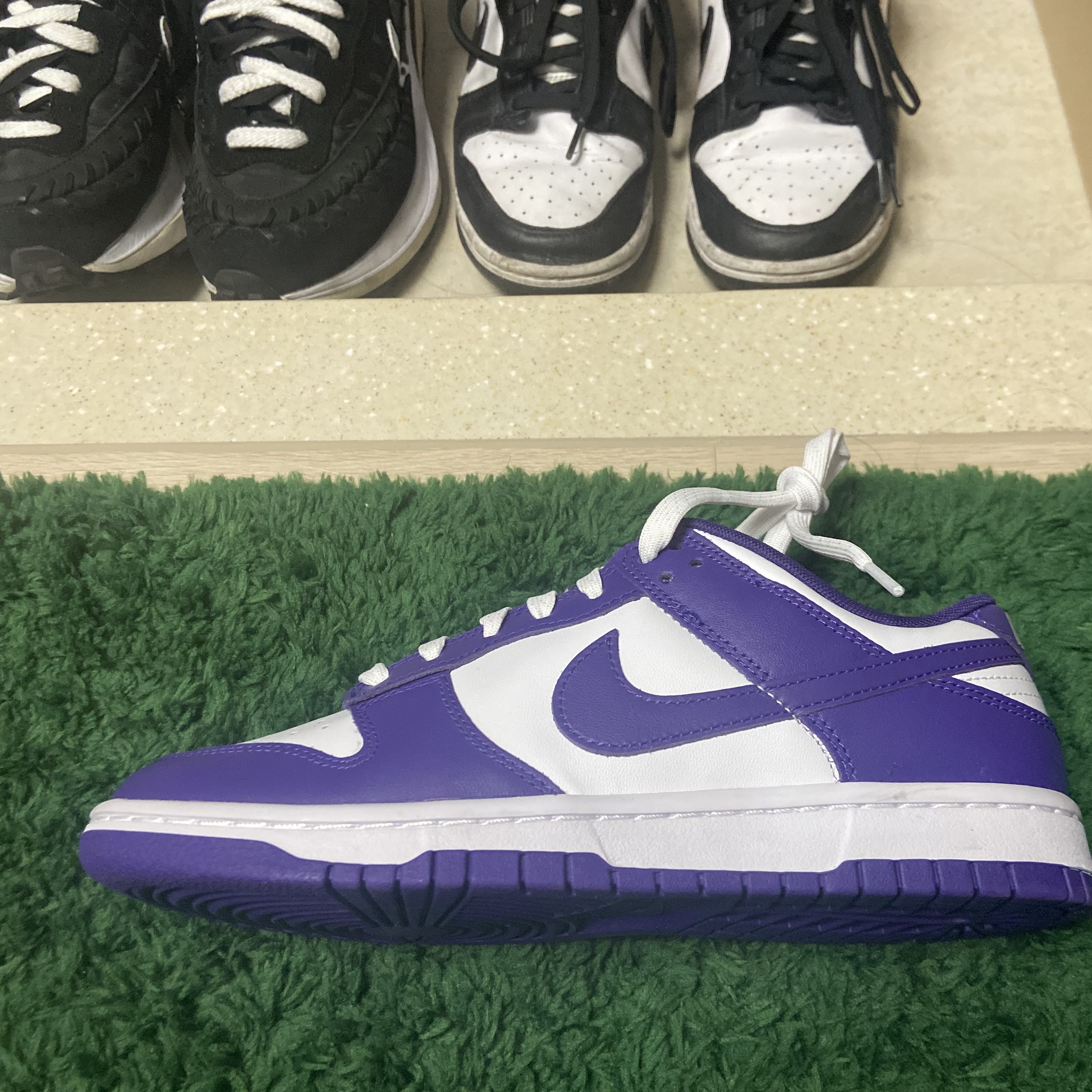 Nike x Sacai x Jean Paul Gaultier VaporWaffle Black White, (W) Nike Dunk Low Black 착용 스타일