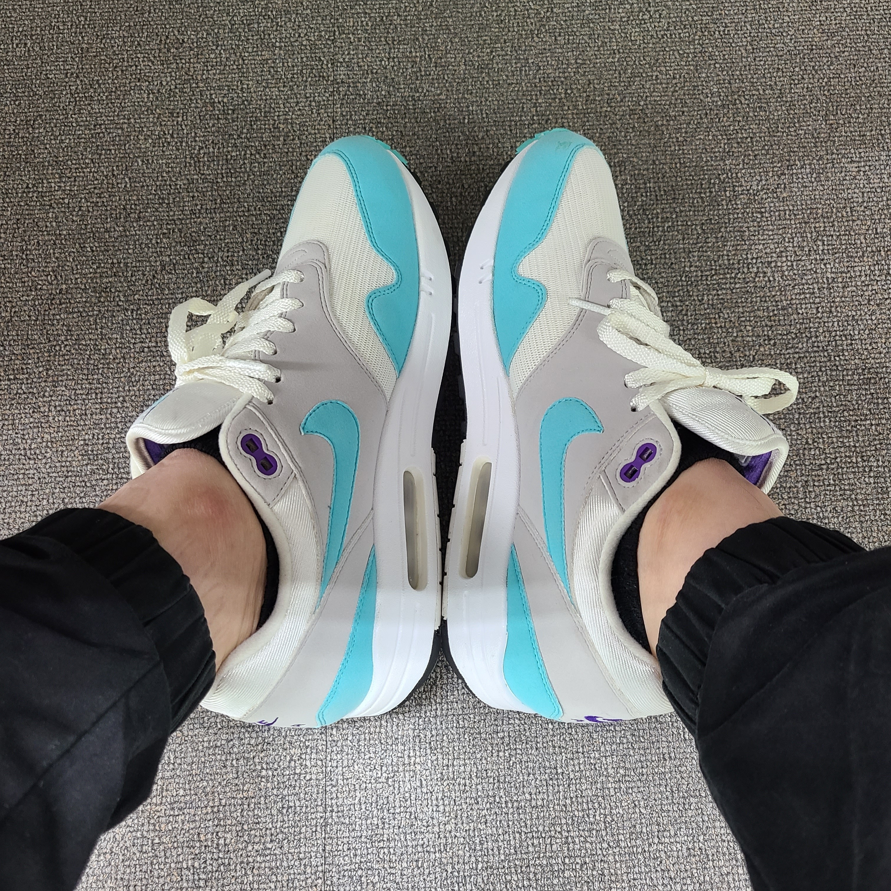 Nike Air Max 1 Anniversary Aqua 착용 스타일 - 1
