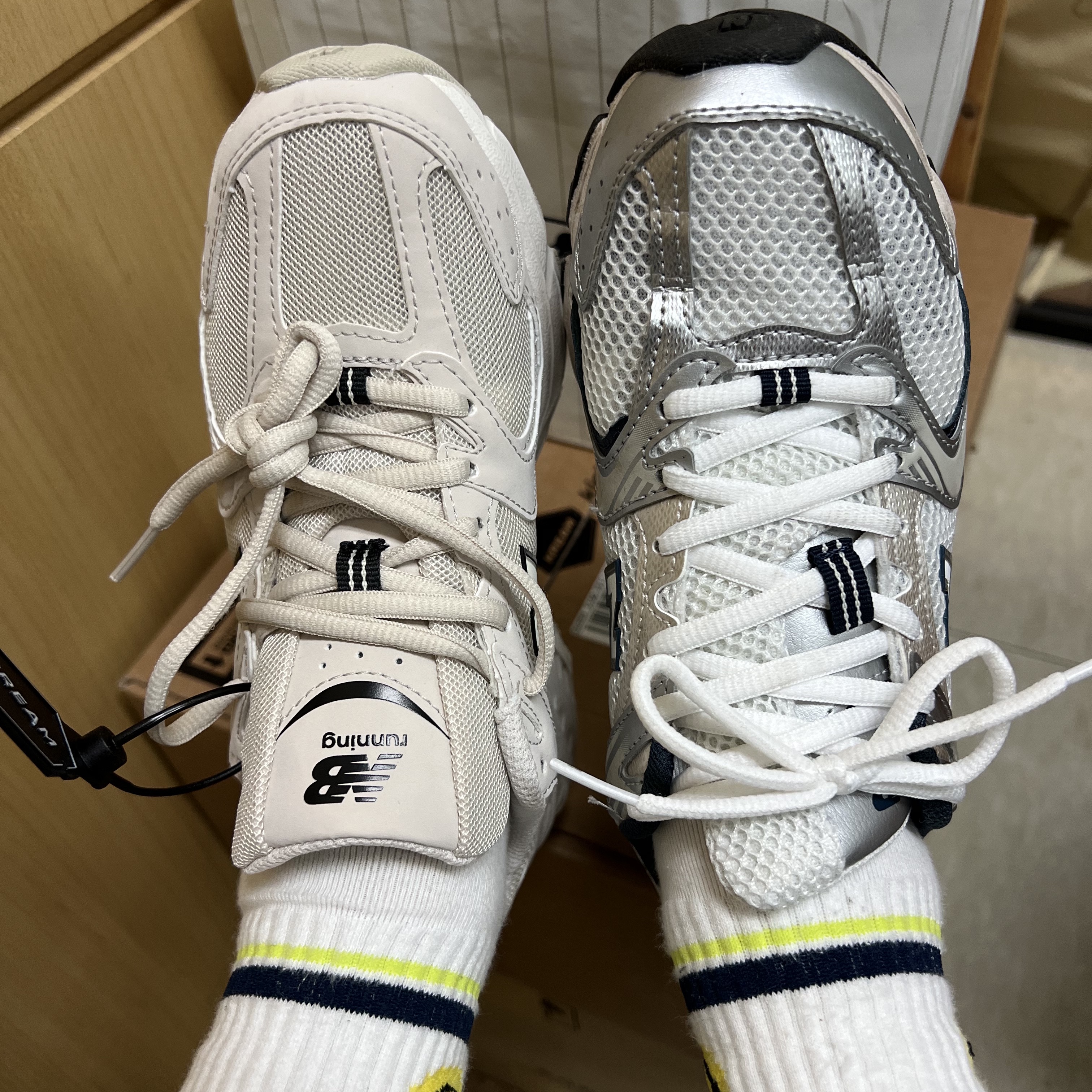New Balance 530 Ivory 착용 스타일 - 3