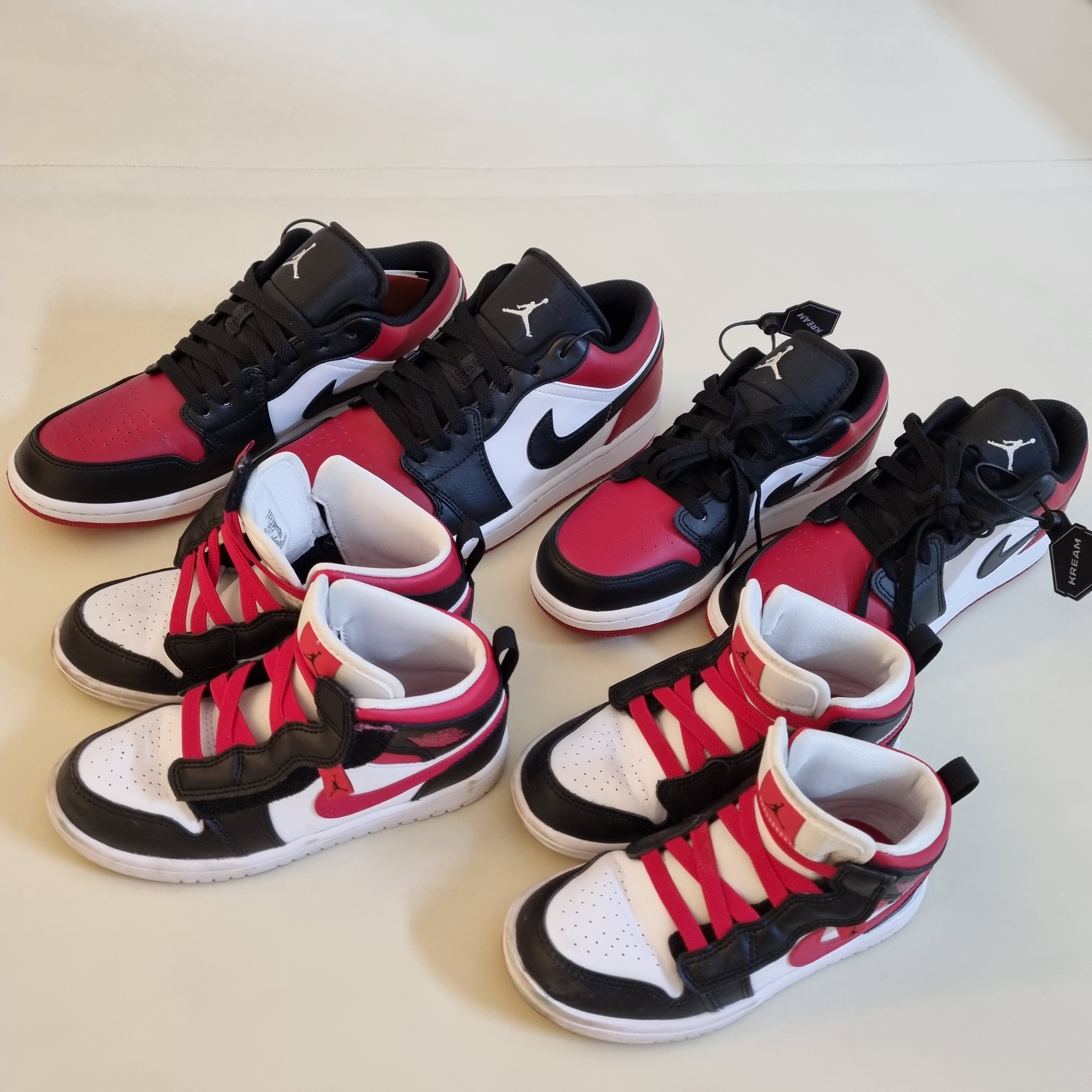 (GS) Jordan 1 Low Bred Toe, Jordan 1 Low Bred Toe 착용 스타일 - 1