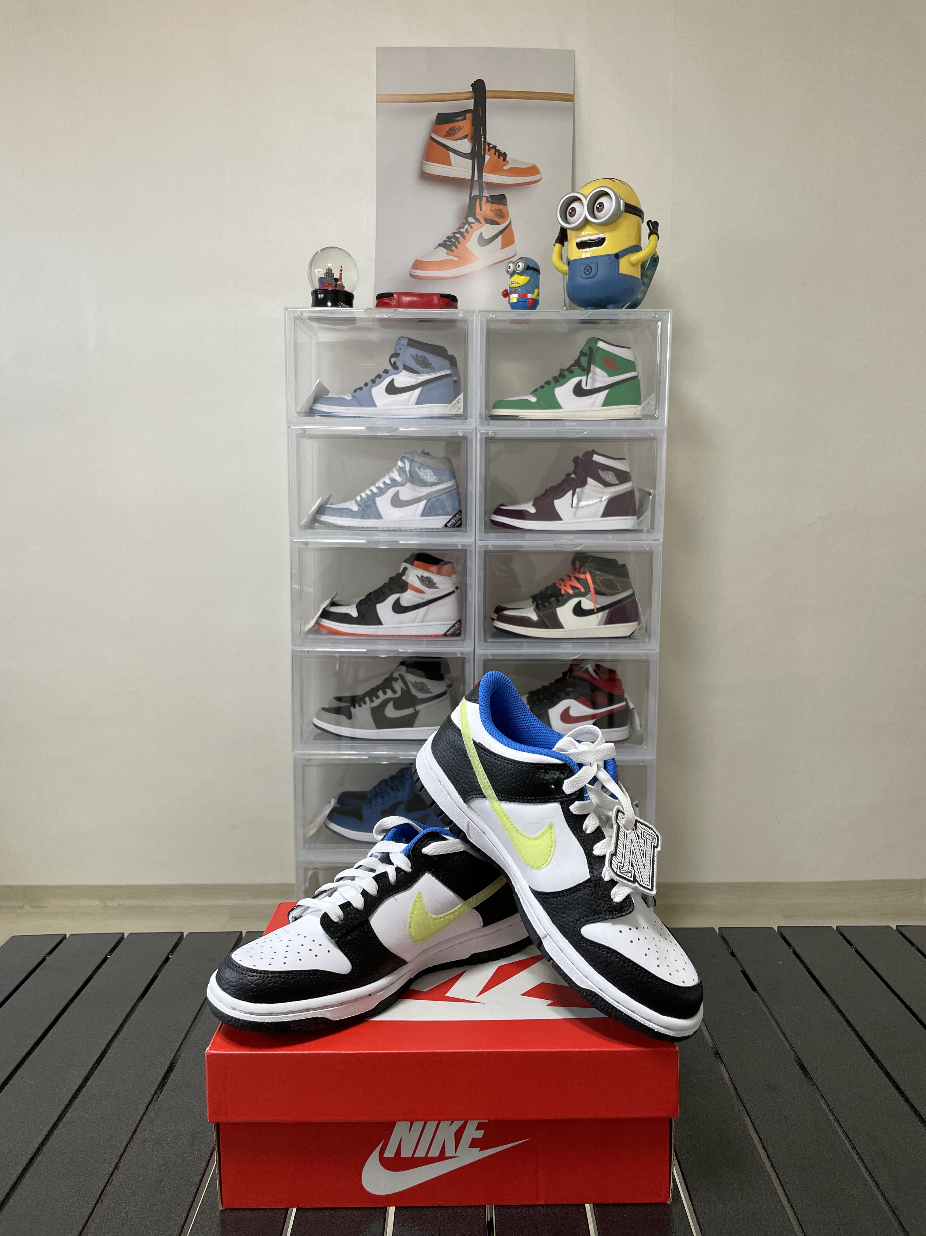 (GS) Nike Dunk Low Signal Blue Lemon Twist 착용 스타일