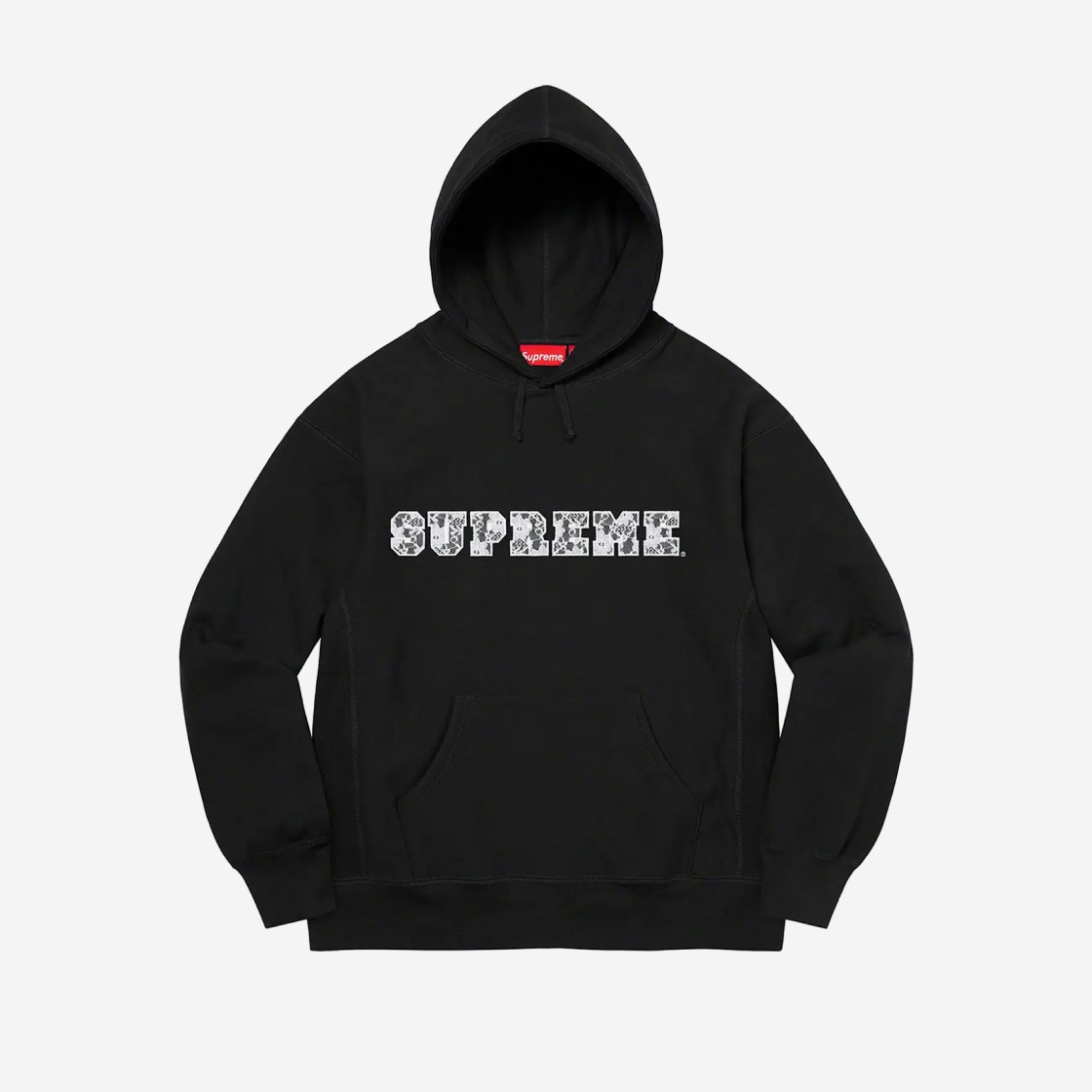 Supreme Lace Hooded Sweatshirt Black - 22SS 상세 이미지 1