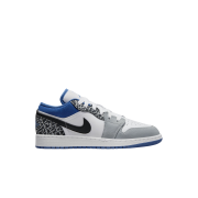 (GS) Jordan 1 Low SE White Dark Marina Blue Cement Grey