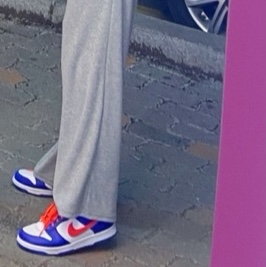 (GS) Nike Dunk Low Bright Crimson Game Royal 착용 스타일 - 2