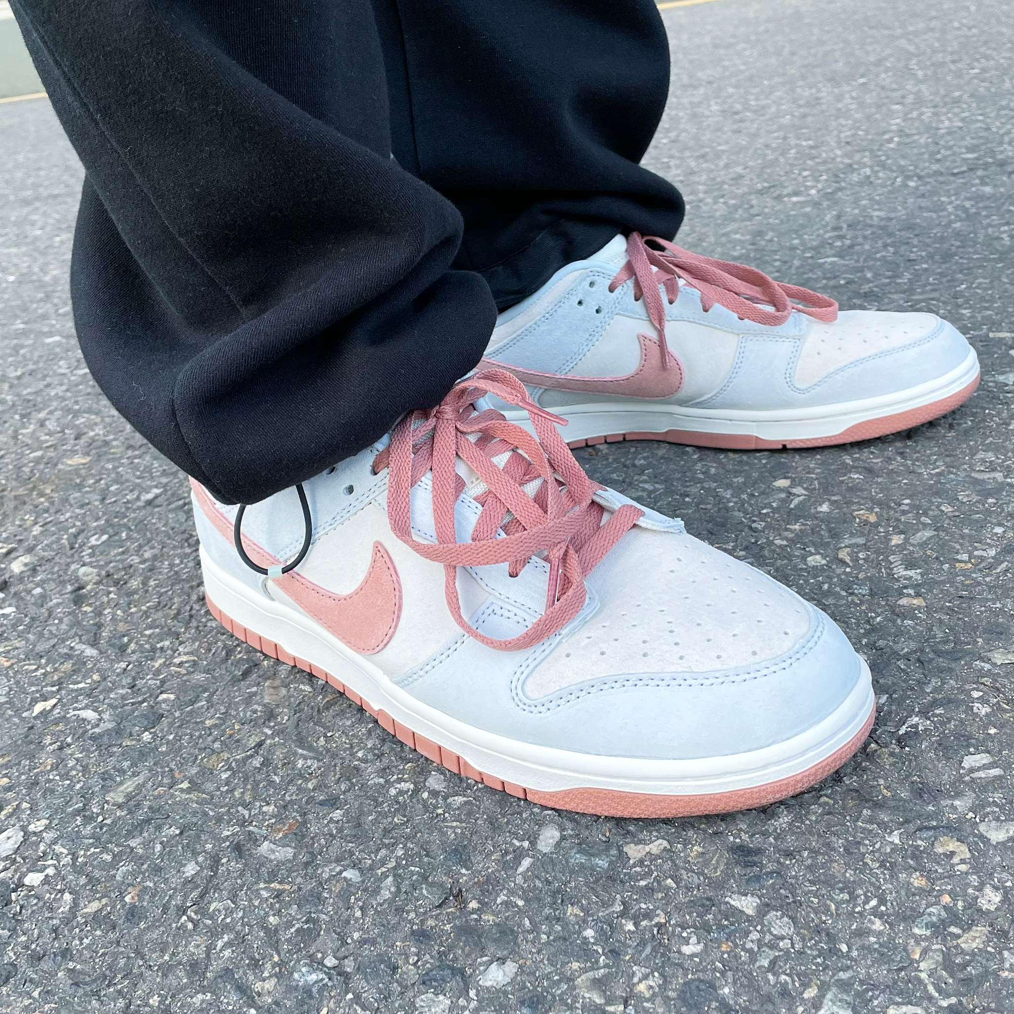 Nike Dunk Low Retro PRM Fossil Rose 착용 스타일