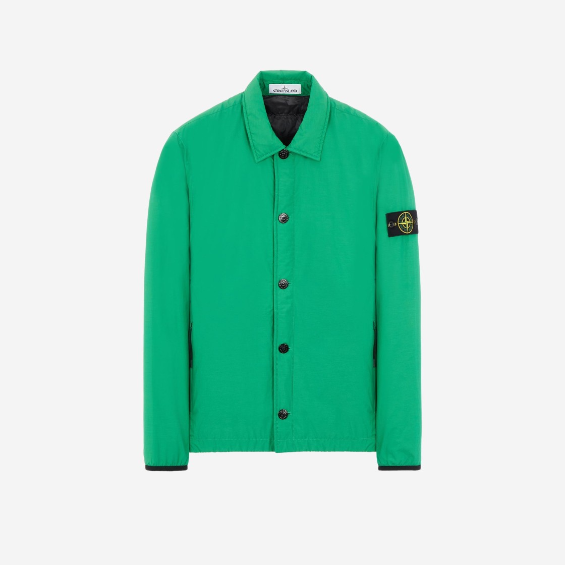 Stone Island 11525 O-Cotton/R-Nylon Tela Primaloft Overshirt Bright Green - 21FW 상세 이미지 1