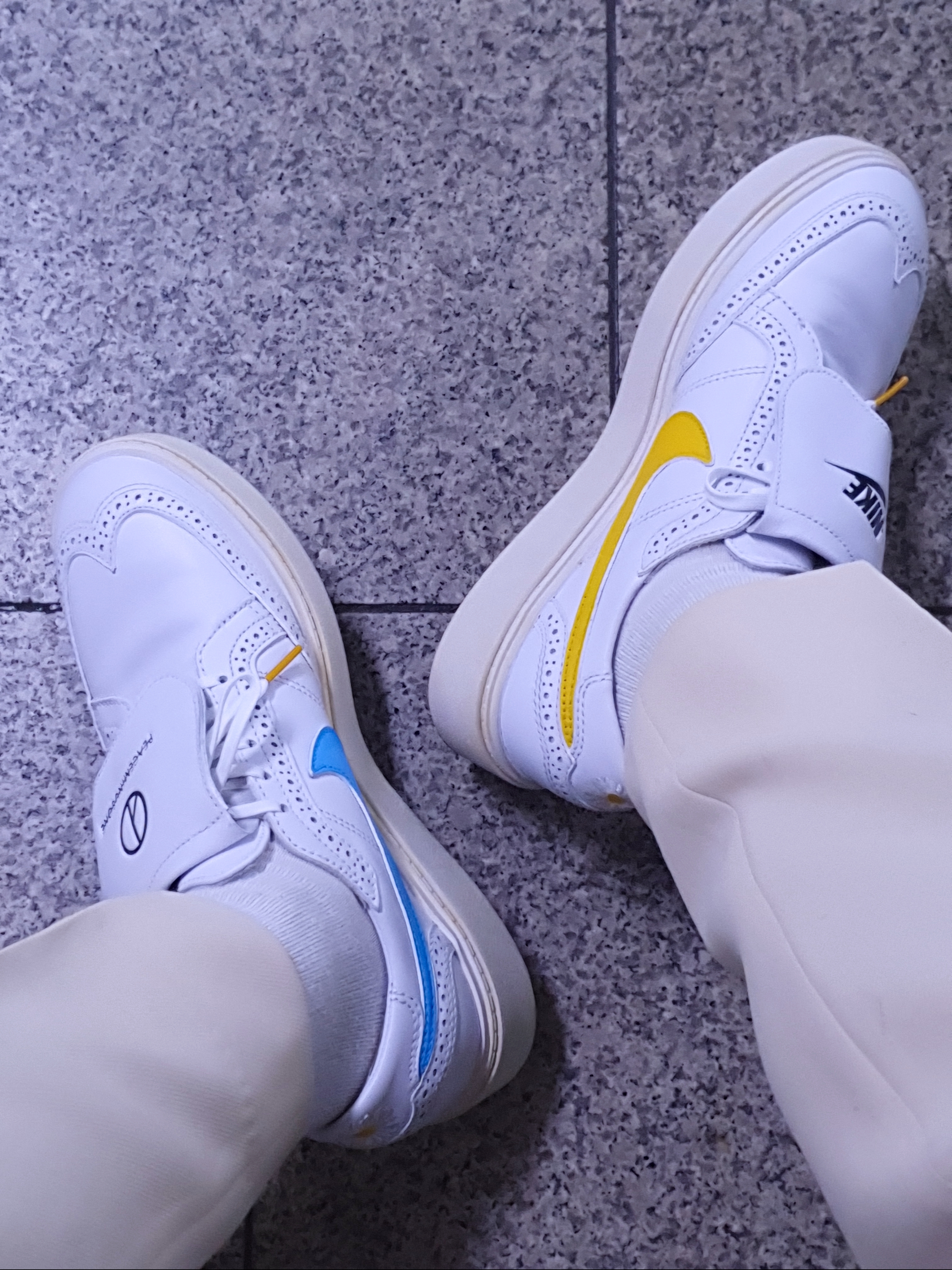 Nike x Peaceminusone Kwondo1 White 착용 스타일