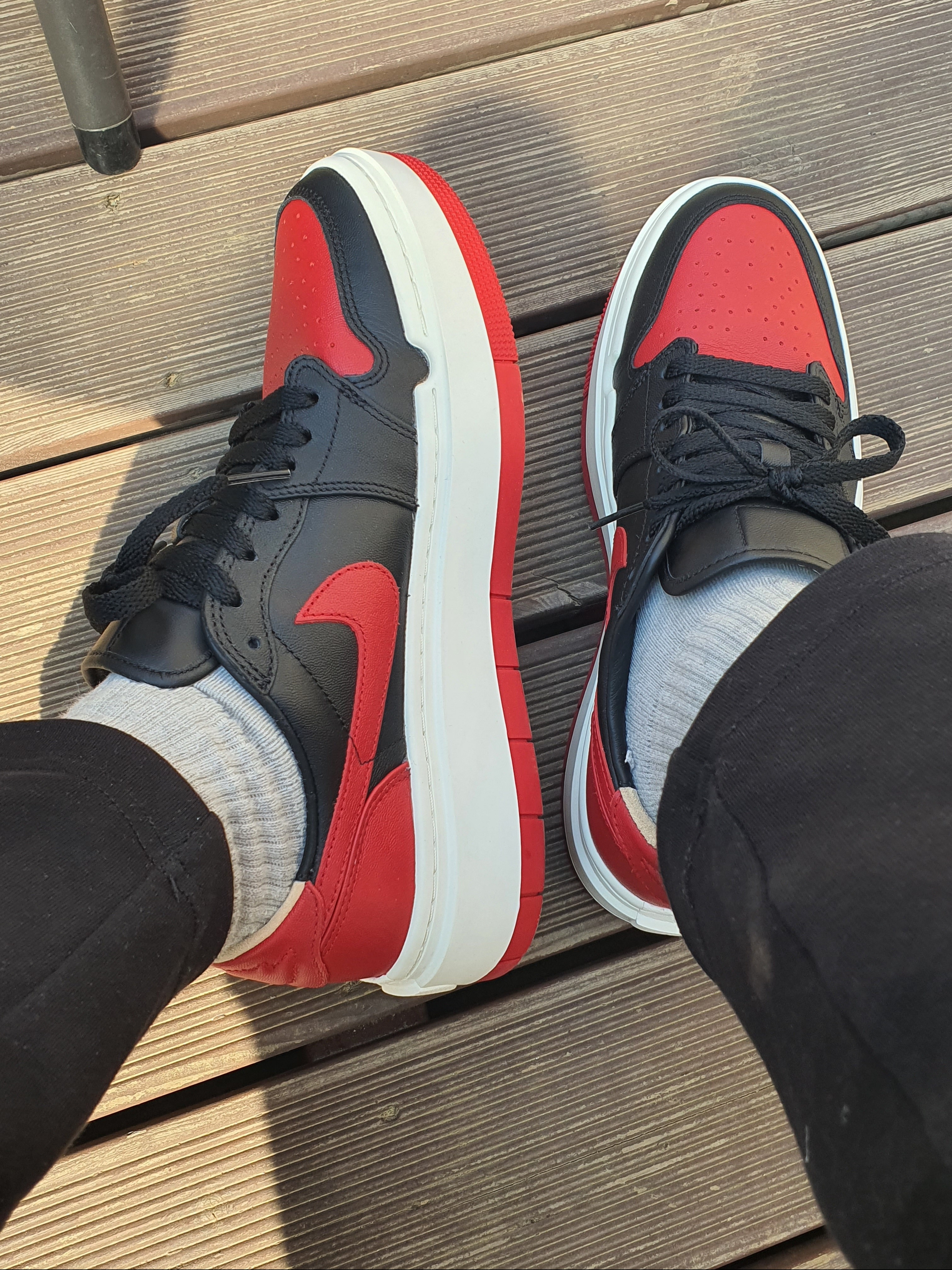 (W) Jordan 1 Elevate Low SE Bred 착용 스타일 - 3
