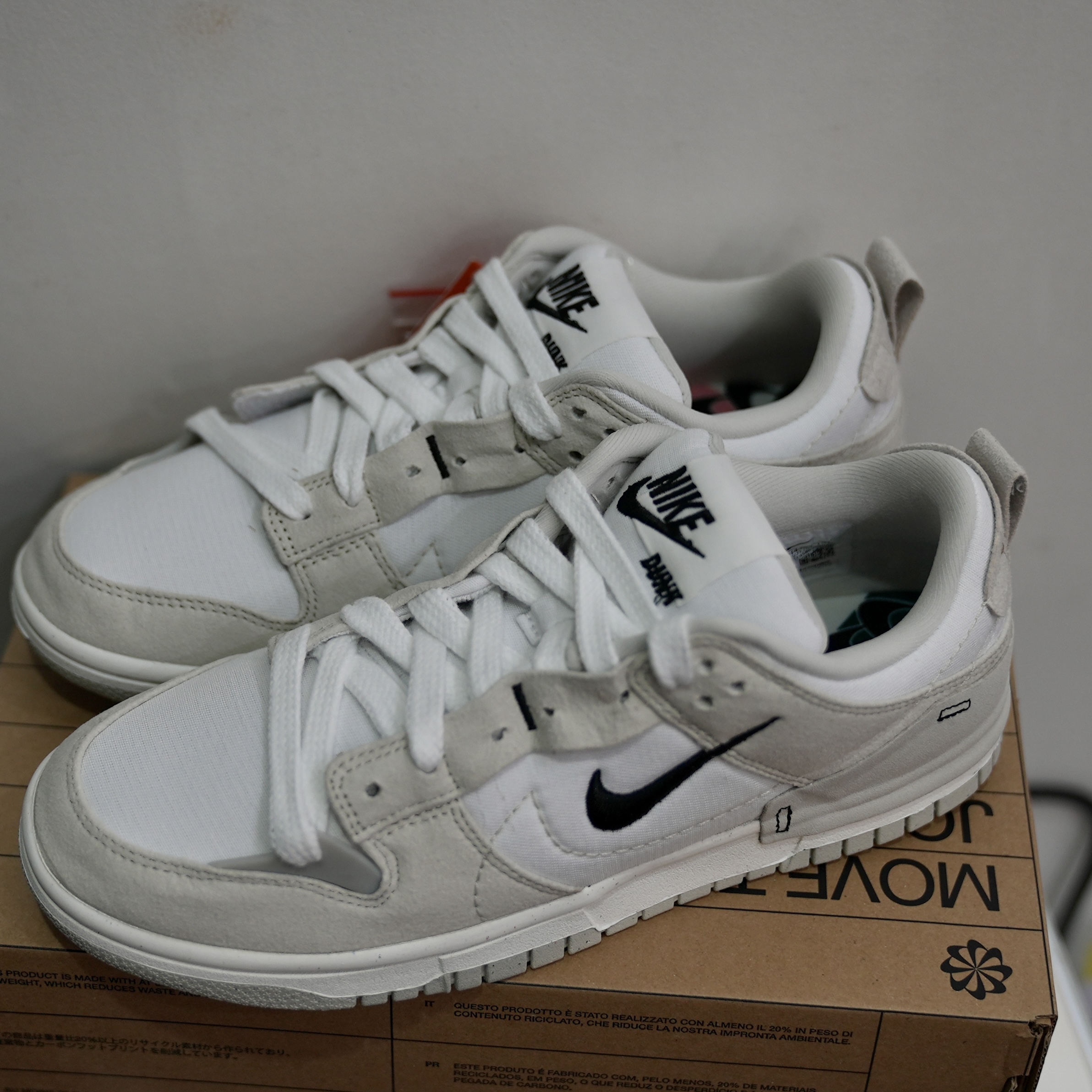 (W) Nike Dunk Low Disrupt 2 White Light Bone 착용 스타일 - 2