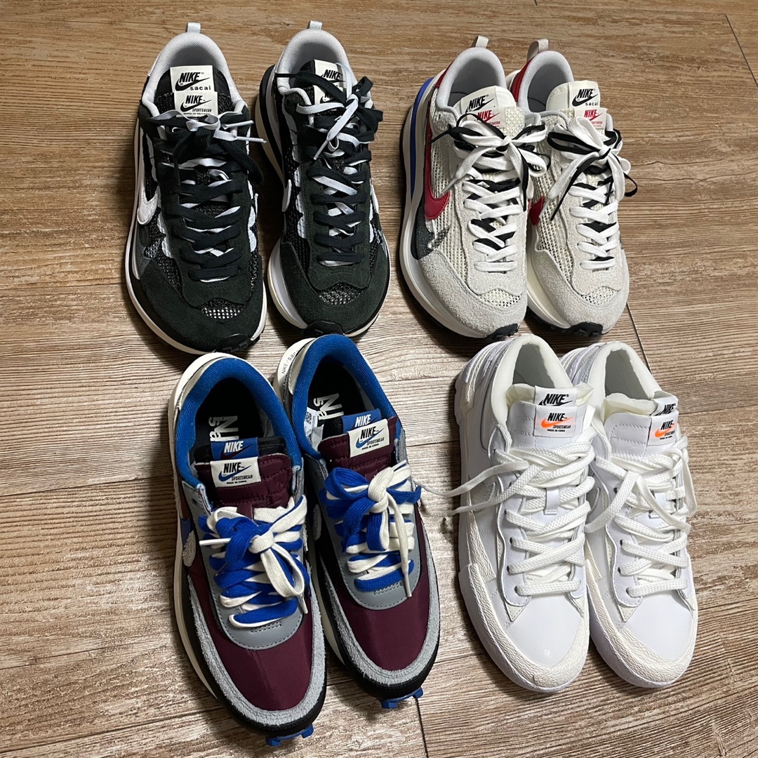 Nike x Sacai Blazer Low White Patent Leather 착용 스타일 - 4