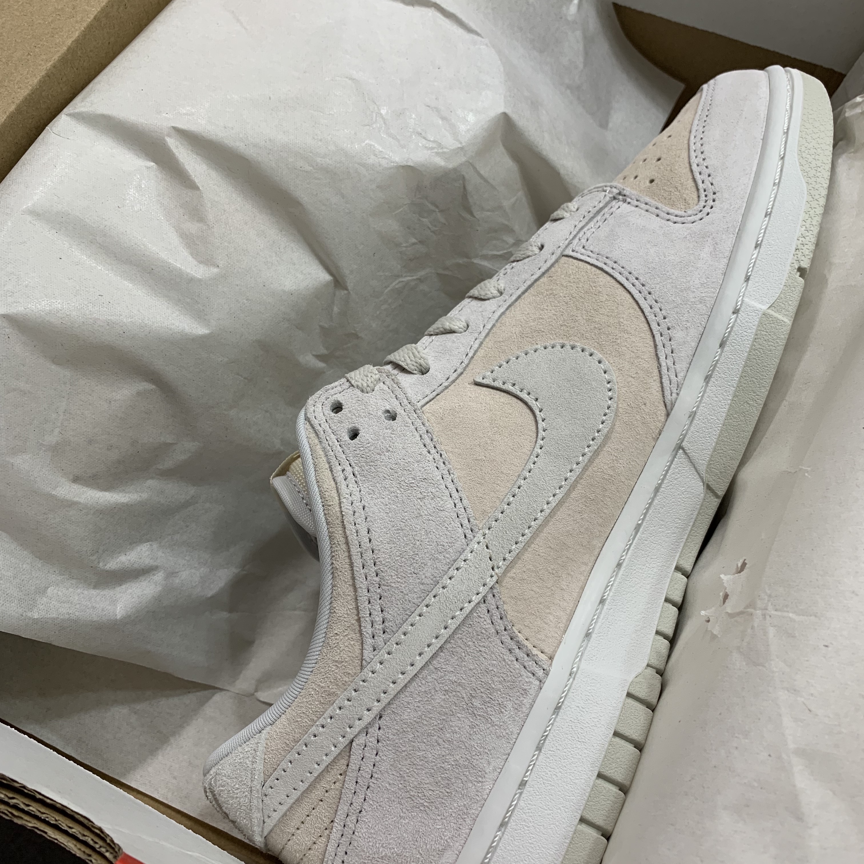 Nike Dunk Low Retro PRM Vast Grey, Nike x Sacai VaporWaffle Royal Fuchsia 착용 스타일 - 2