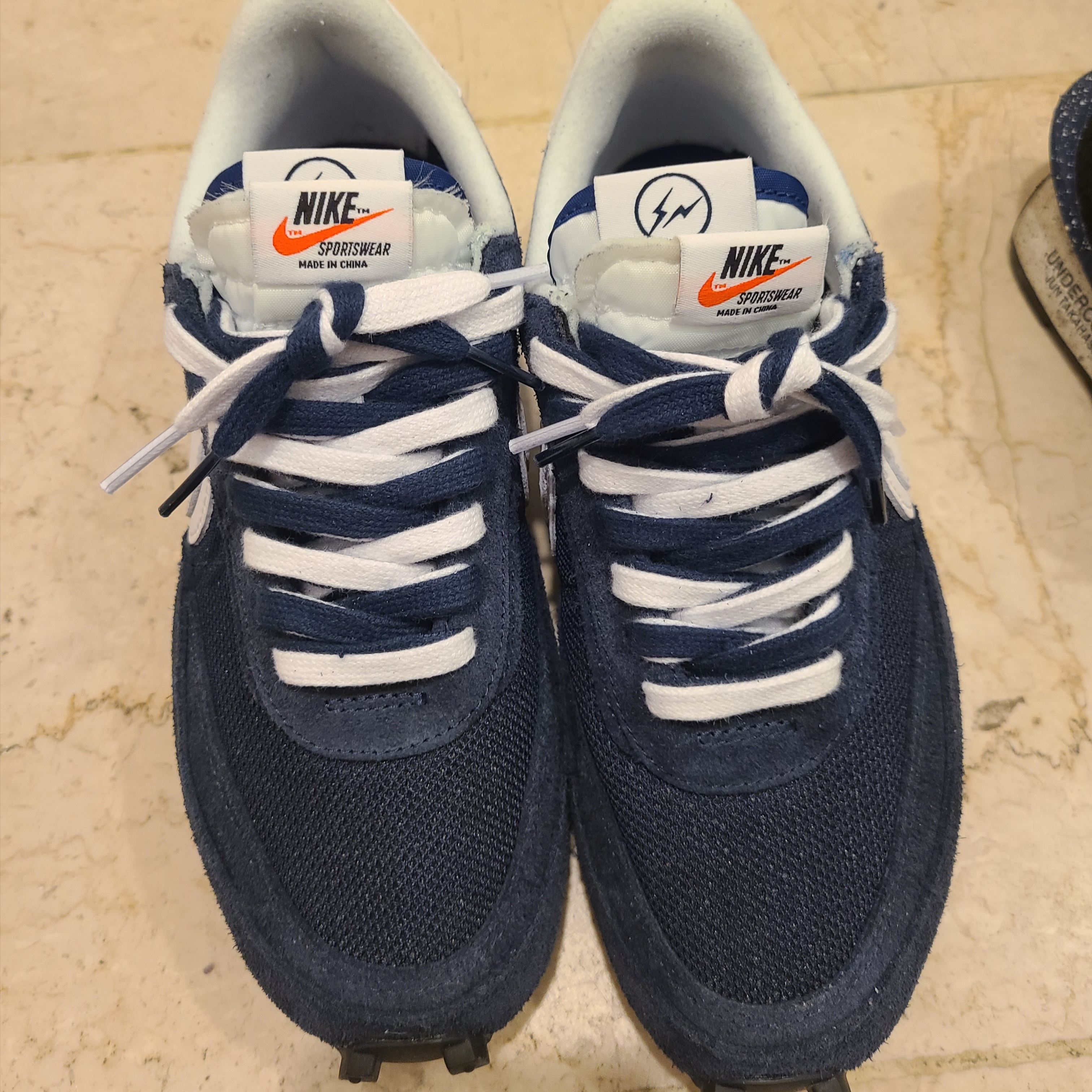 Nike x Sacai x Fragment LDWaffle Blackened Blue 착용 스타일