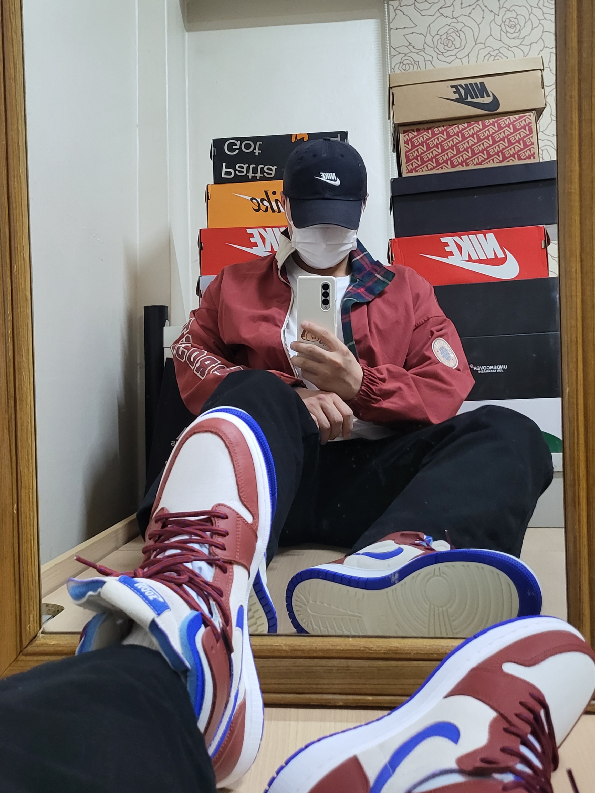 (W) Jordan 1 Zoom Air CMFT Team Red 착용 스타일 - 1