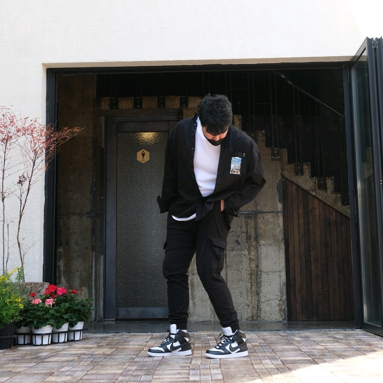 Nike x Ambush Dunk High Black 착용 스타일 - 5