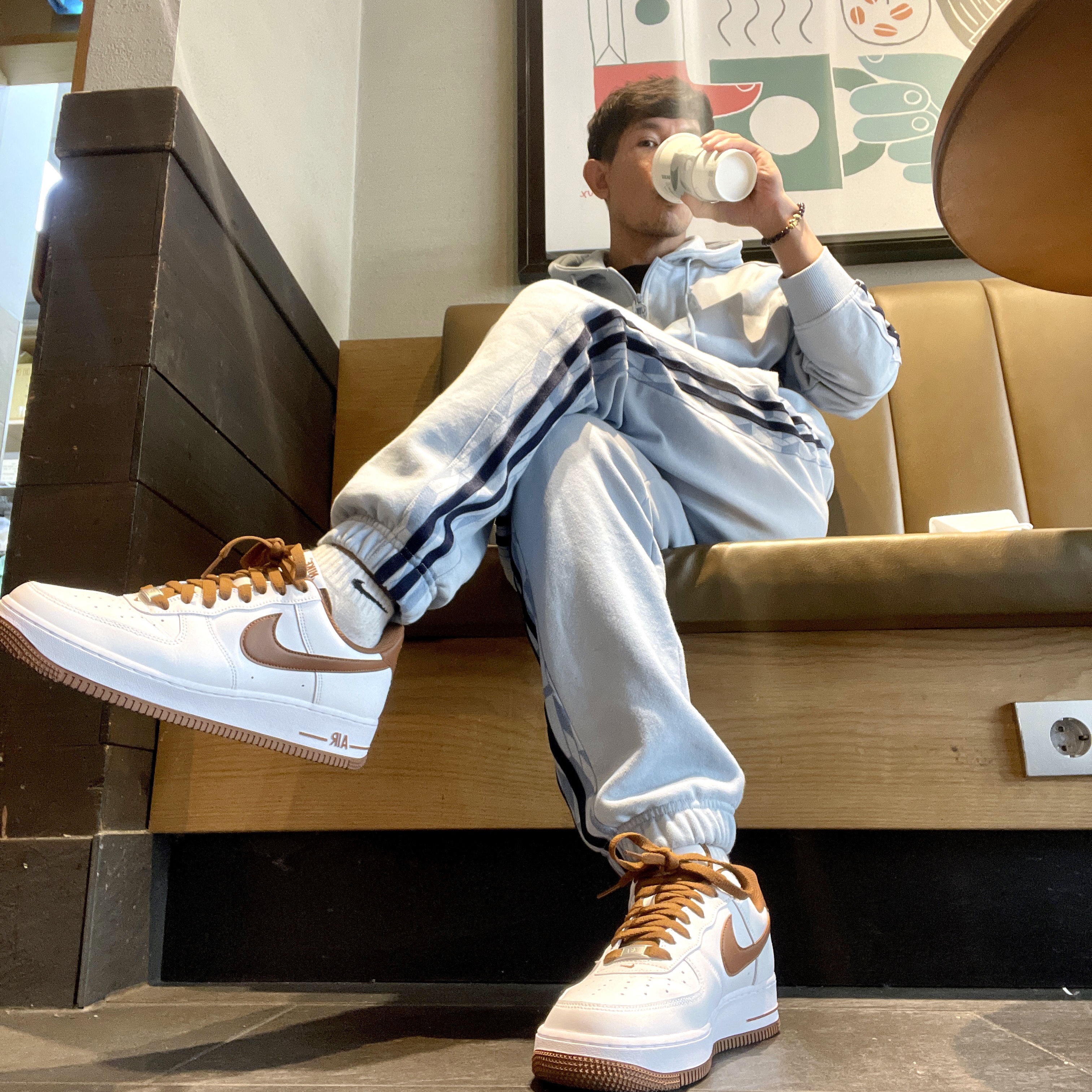 Nike Air Force 1 '07 Pecan 착용 스타일 - 1