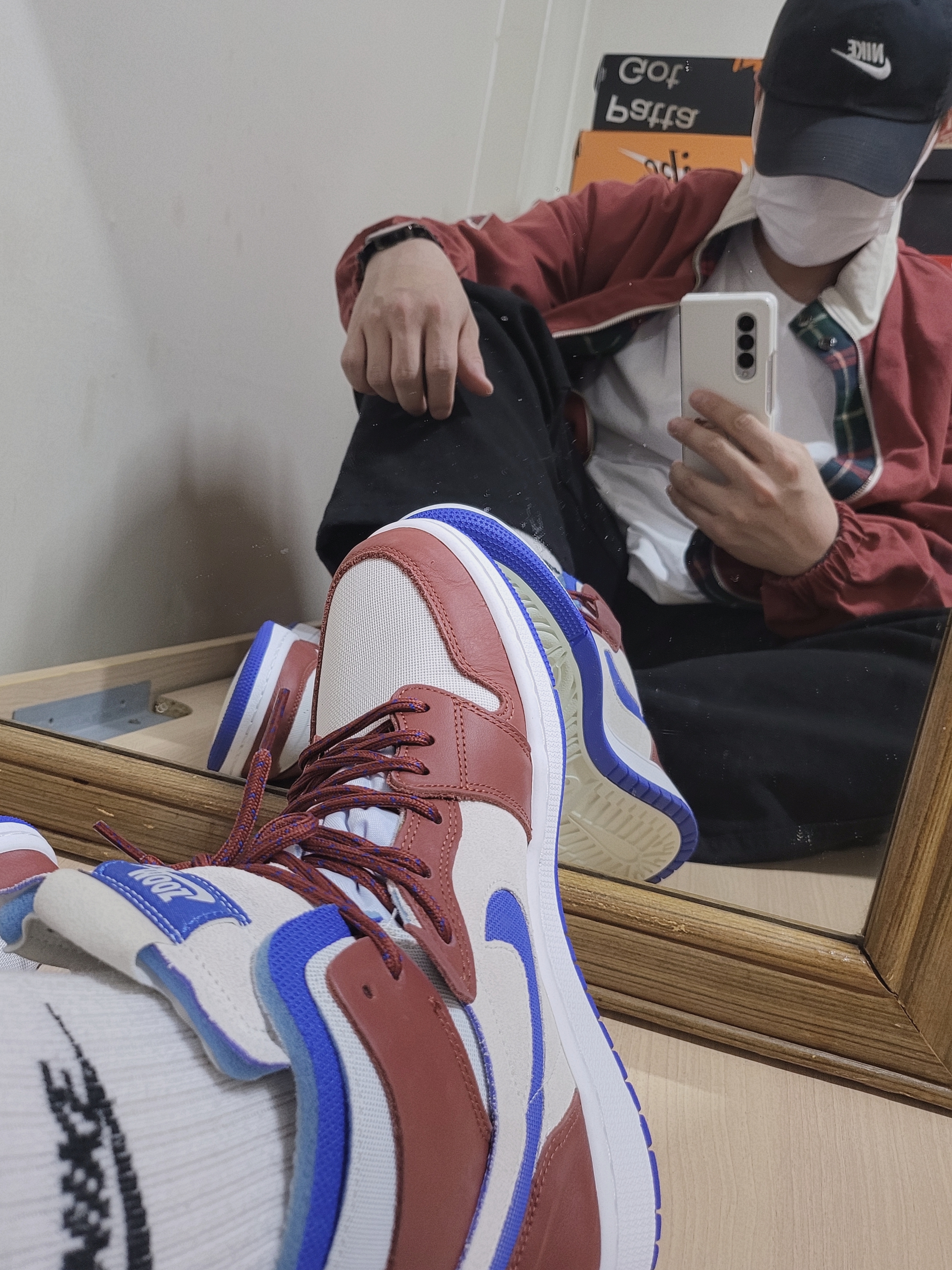 (W) Jordan 1 Zoom Air CMFT Team Red 착용 스타일 - 2