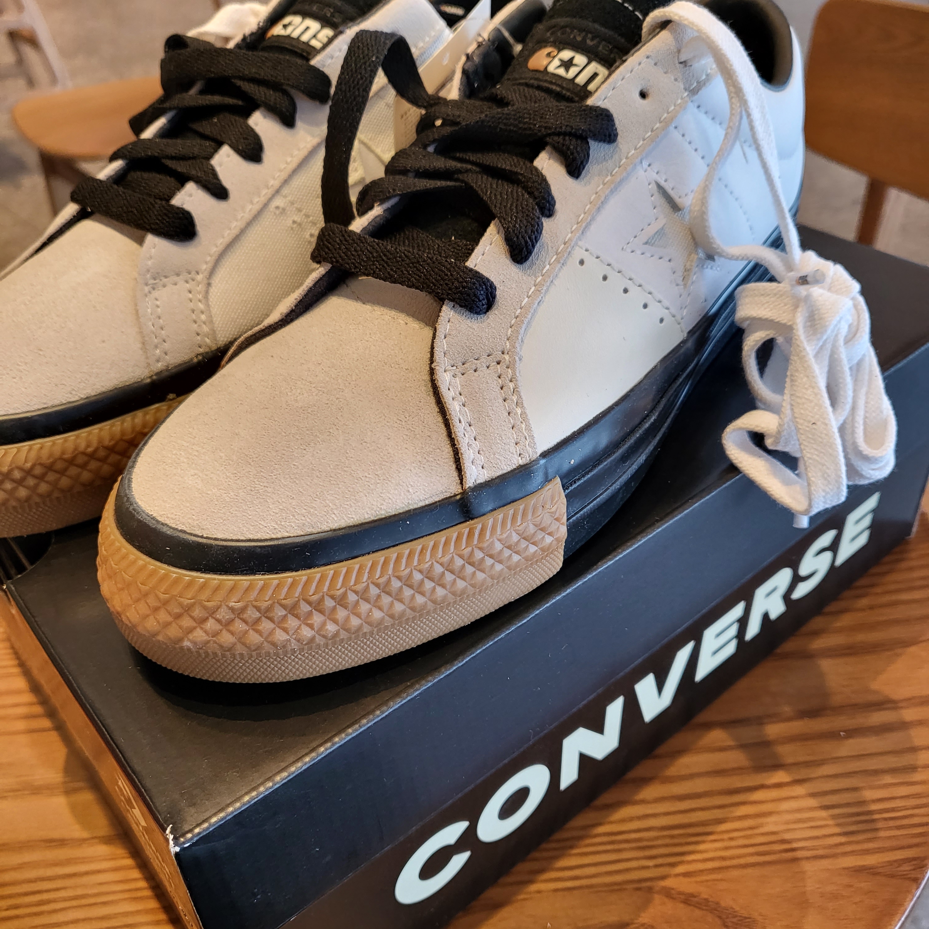 Converse x Carhartt WIP One Star Pro Low White 착용 스타일