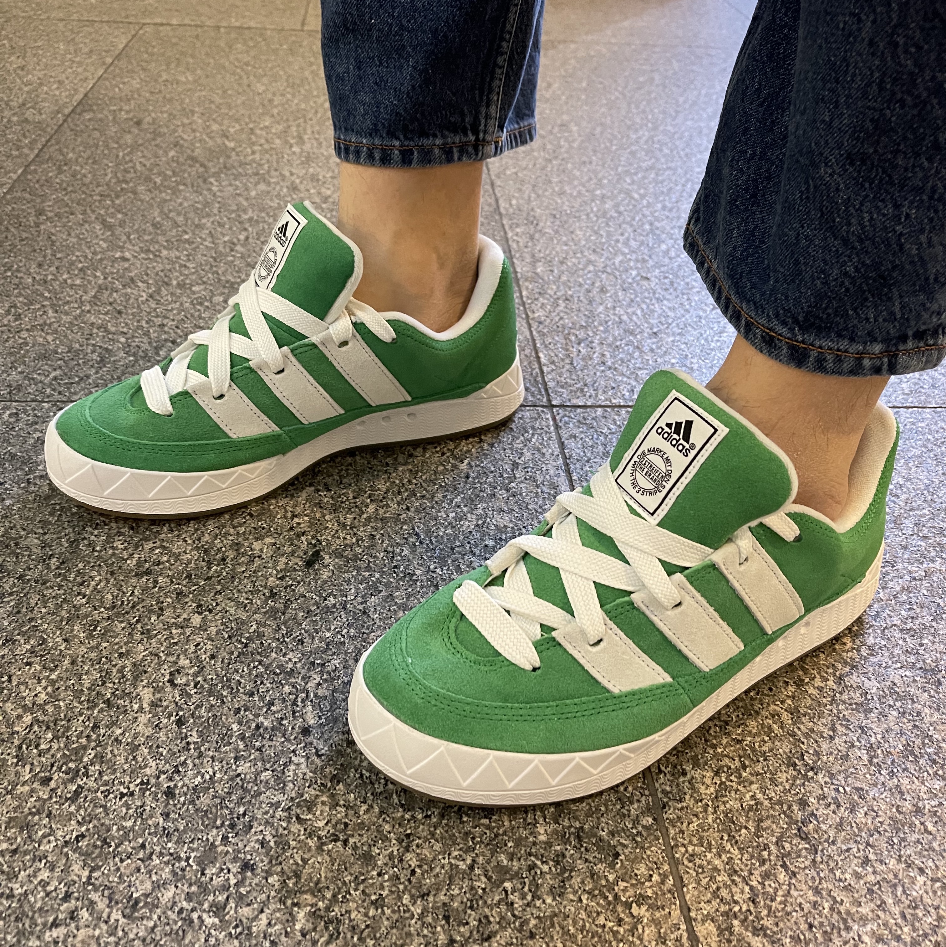 Adidas Adimatic Green 착용 스타일 - 1