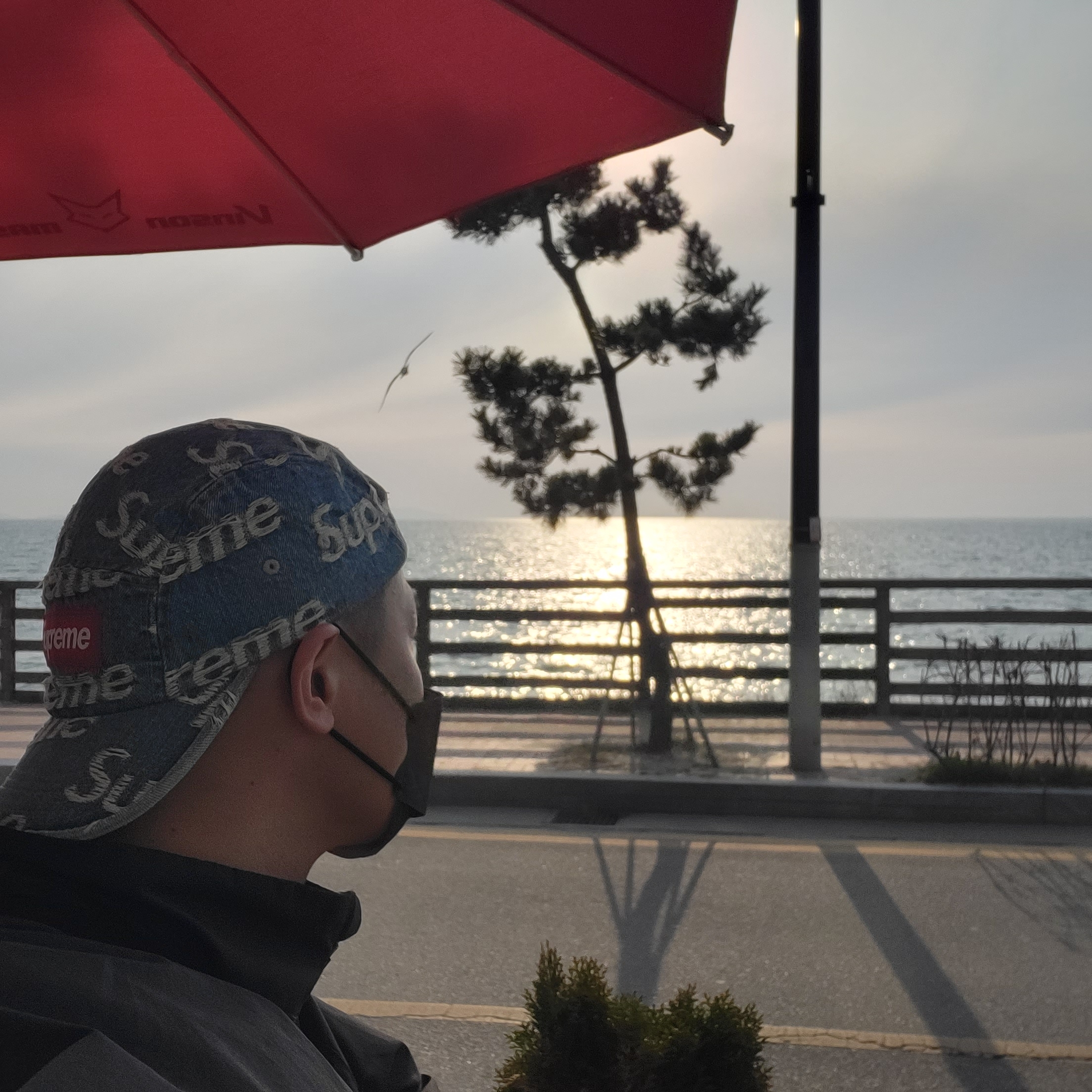 Supreme Frayed Logos Denim Camp Cap Blue - 21SS, Jordan 3 Retro Cardinal Red 착용 스타일 - 1