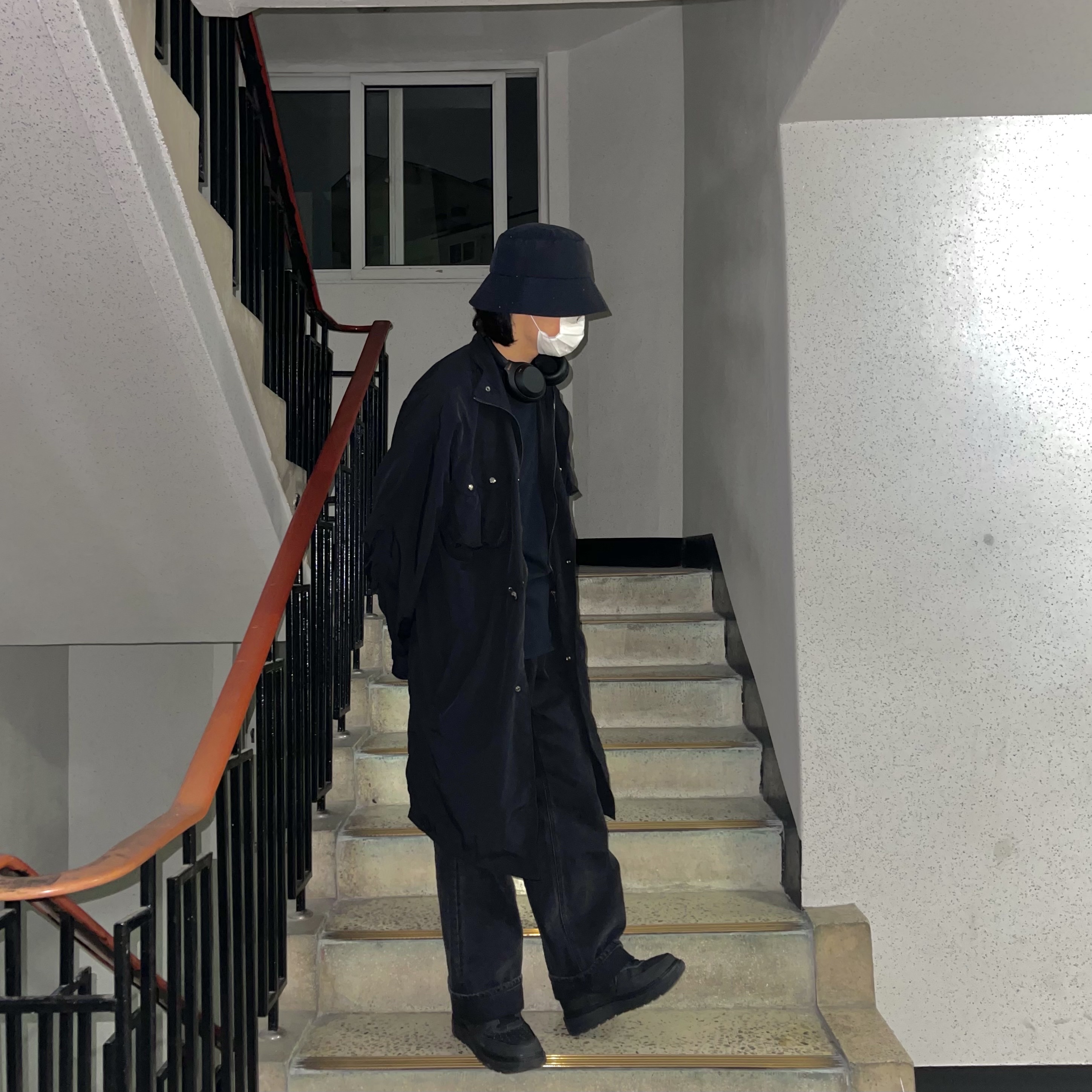 Nike Air Force 1 Boot Black Anthracite 착용 스타일 - 1