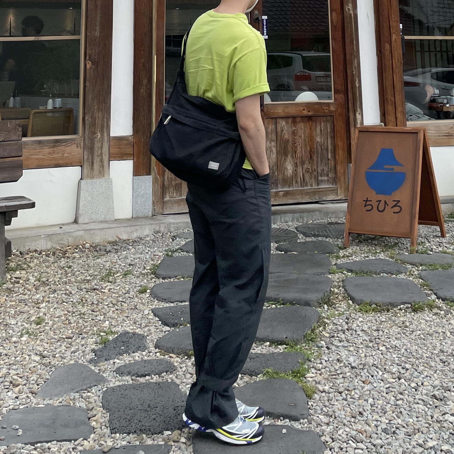 Salomon XT-6 Quarry, Arc'teryx Atom LT Hoody Glitch 착용 스타일 - 4