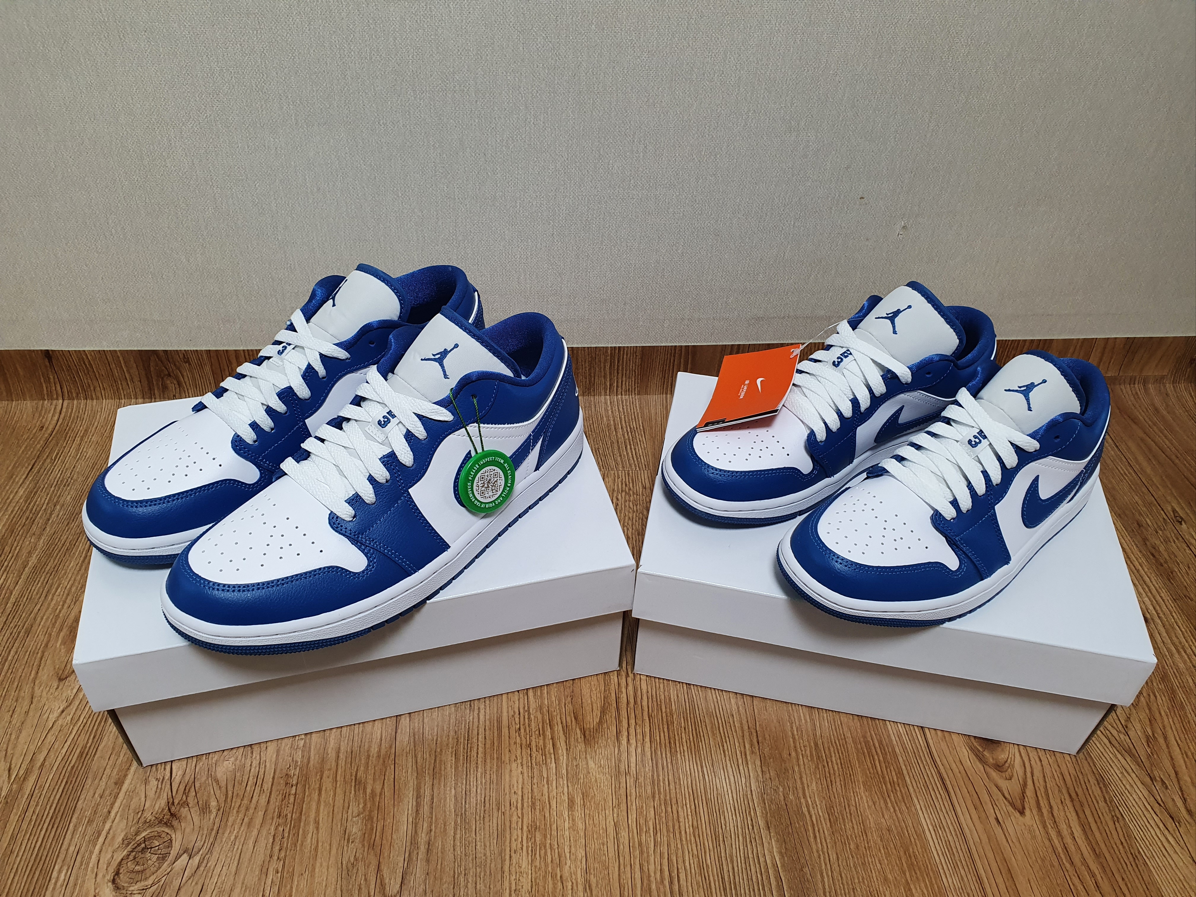 (W) Jordan 1 Low White Dark Marina Blue 착용 스타일