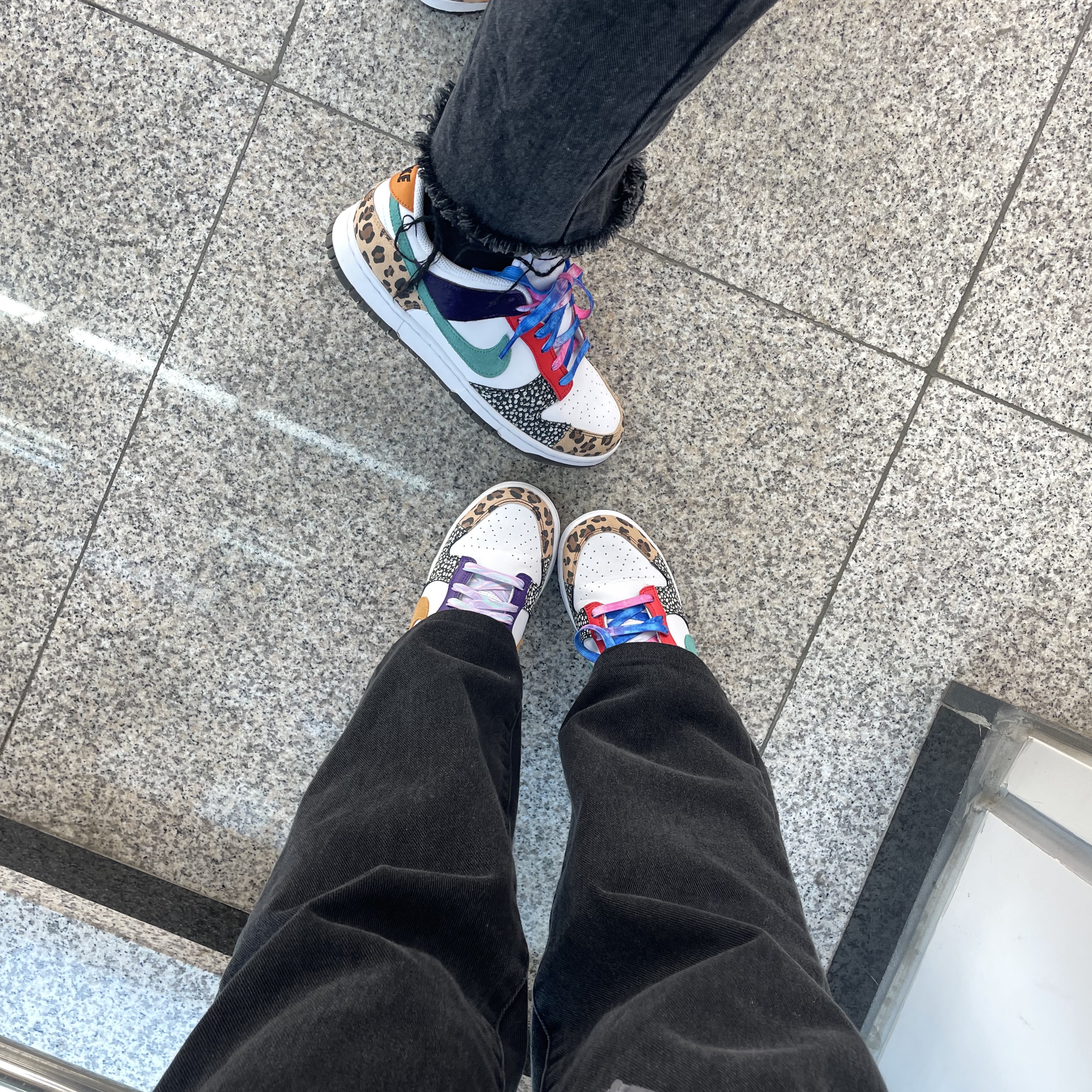 (W) Nike Dunk Low SE Patchwork 착용 스타일 - 2