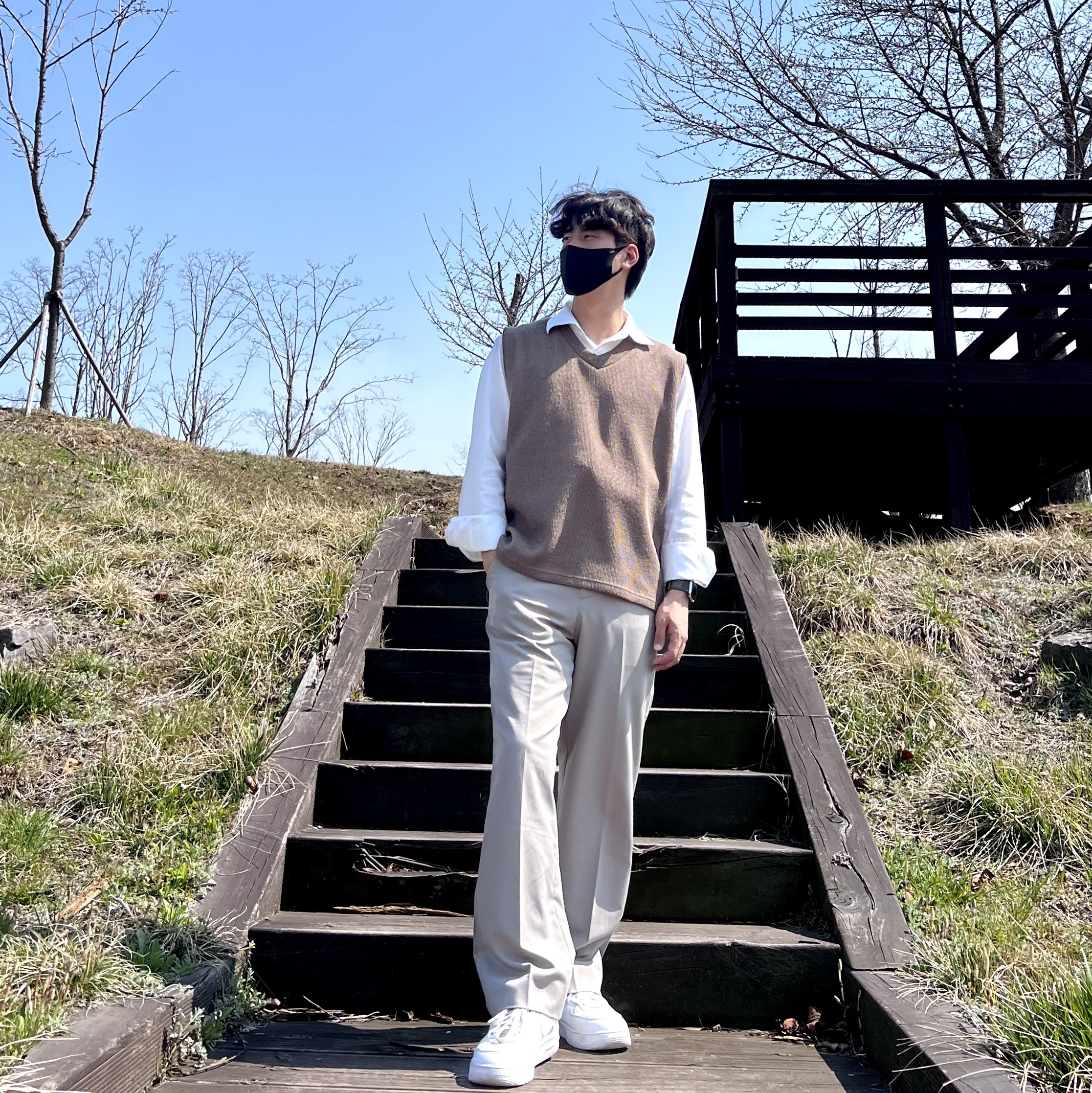 Nike Air Force 1 '07 Low White 착용 스타일 - 3
