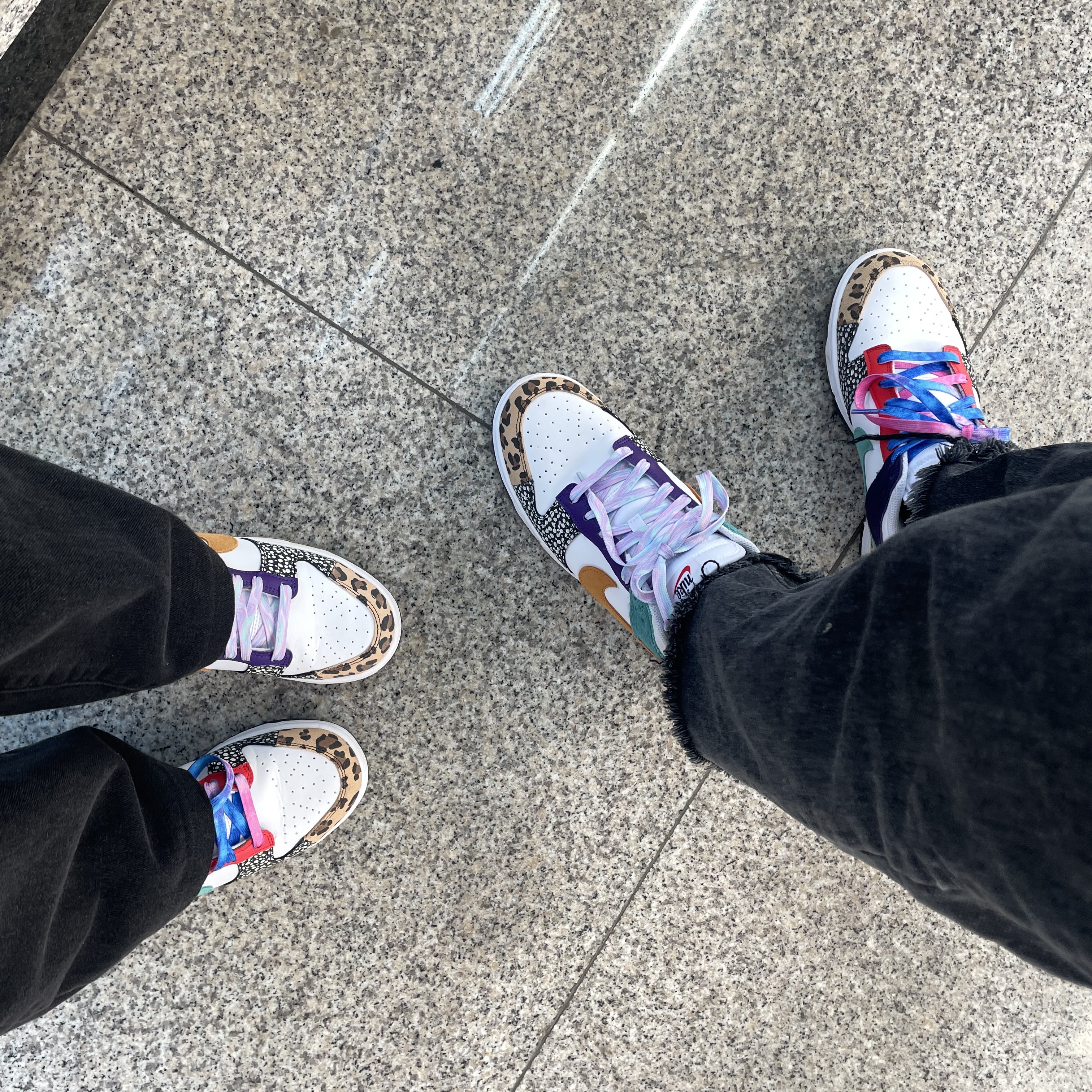 (W) Nike Dunk Low SE Patchwork 착용 스타일 - 1