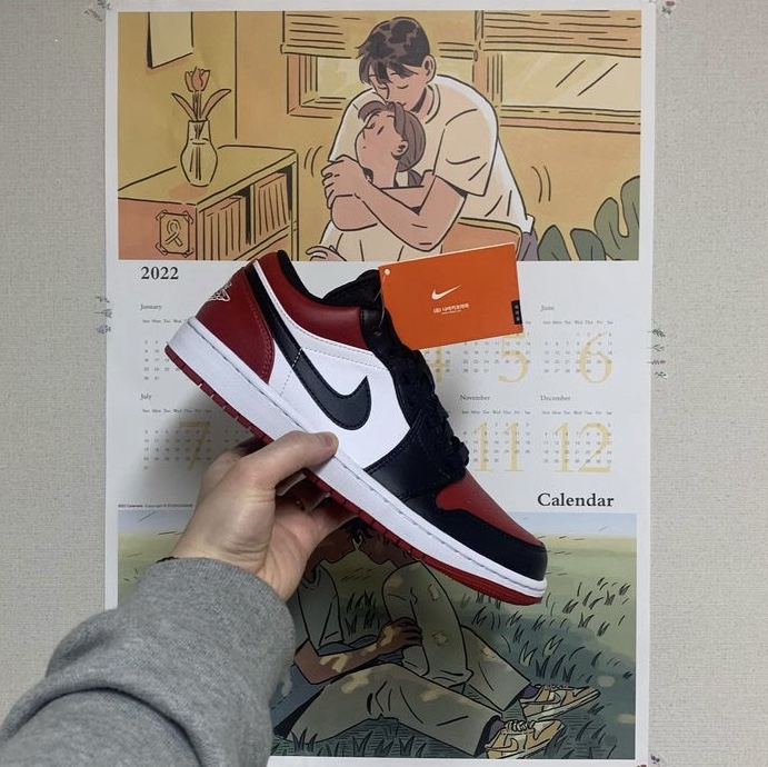 Jordan 1 Low Bred Toe 착용 스타일