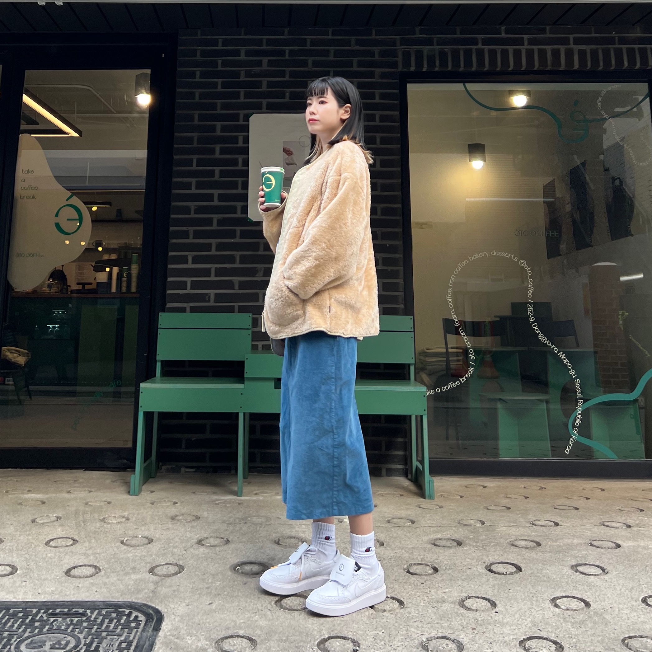 Nike x Peaceminusone Kwondo1 White 착용 스타일 - 1
