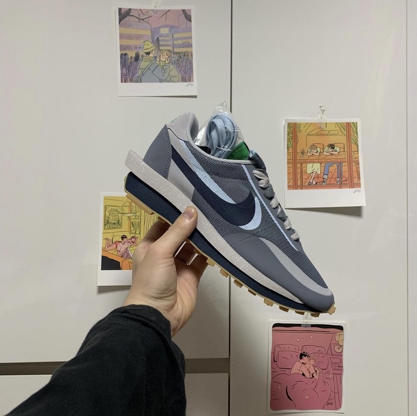 Nike x Sacai x Clot LDWaffle Cool Grey 착용 스타일 - 1