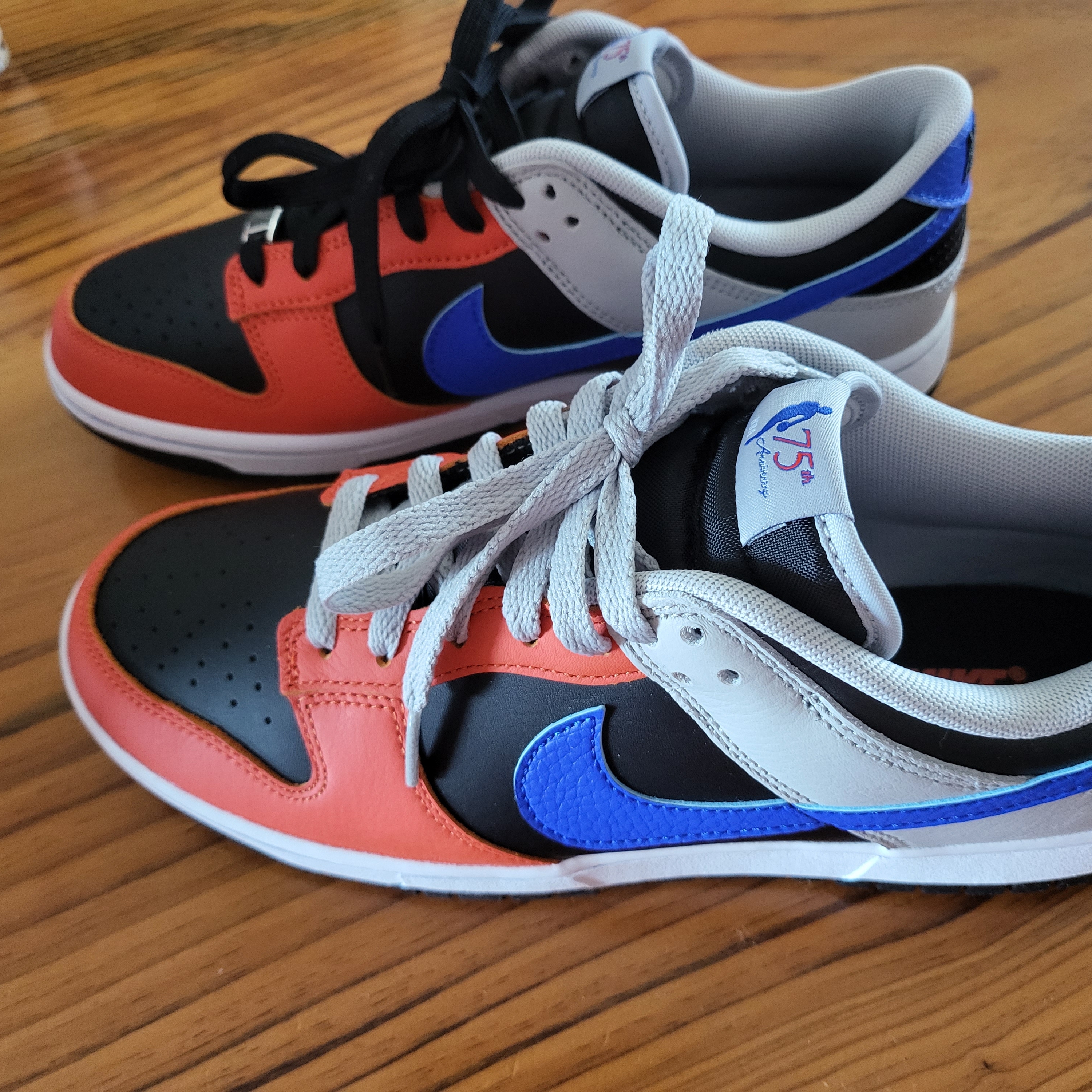 Nike x NBA Dunk Low Retro EMB Racer Blue and Orange 착용 스타일