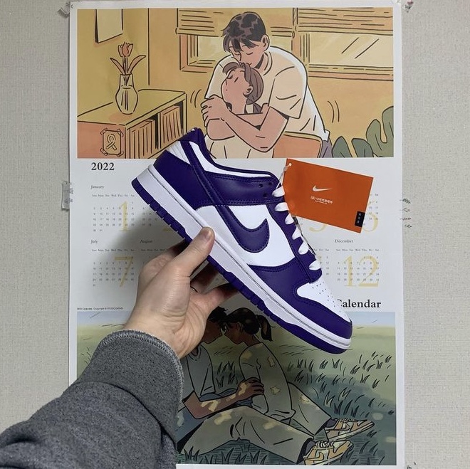 Nike Dunk Low Retro Championship Court Purple 착용 스타일