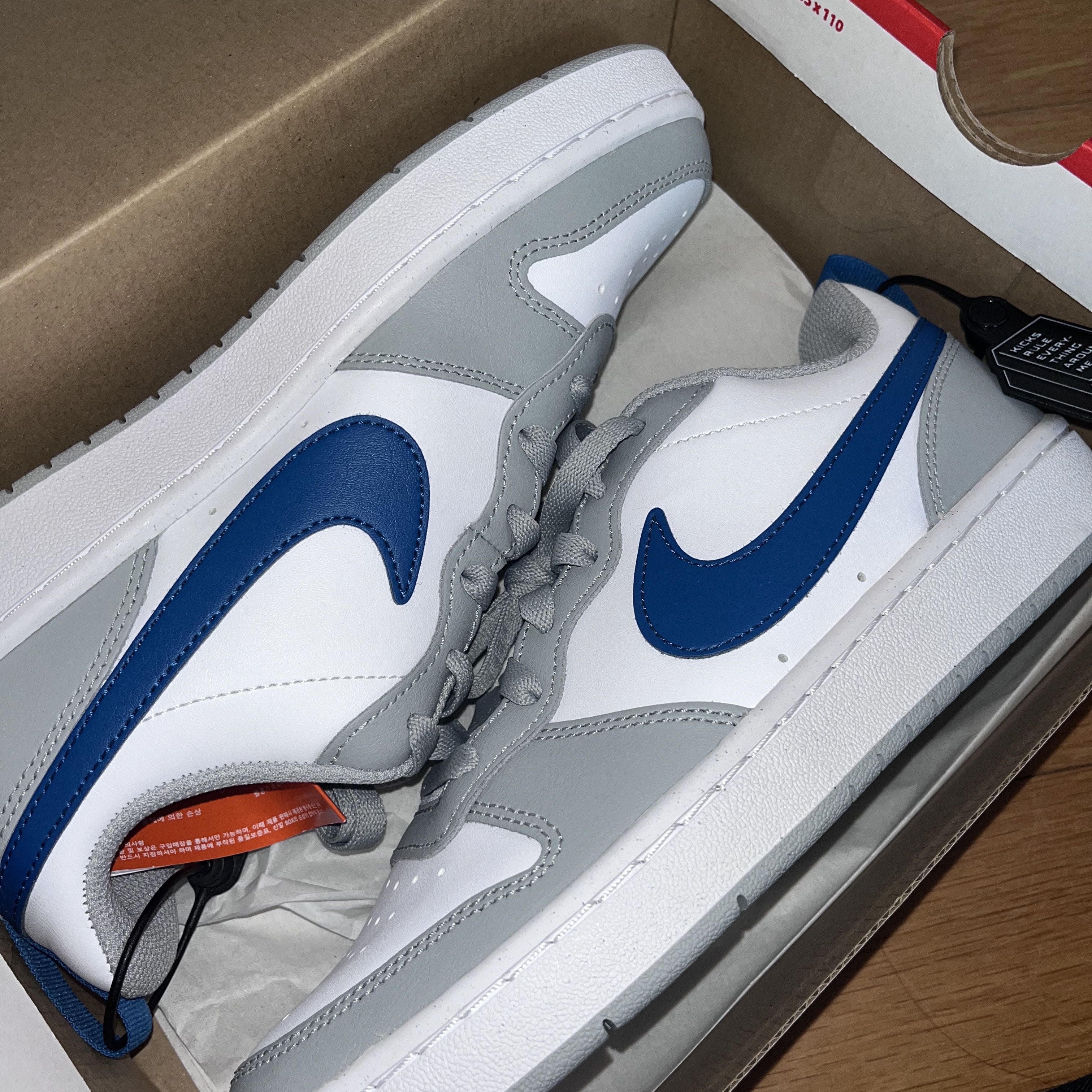 (GS) Nike Court Borough Low 2 Light Smoke Grey 착용 스타일