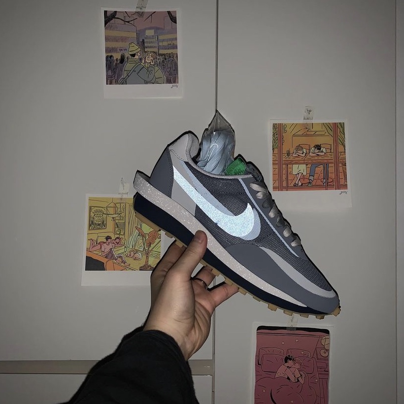 Nike x Sacai x Clot LDWaffle Cool Grey 착용 스타일 - 2