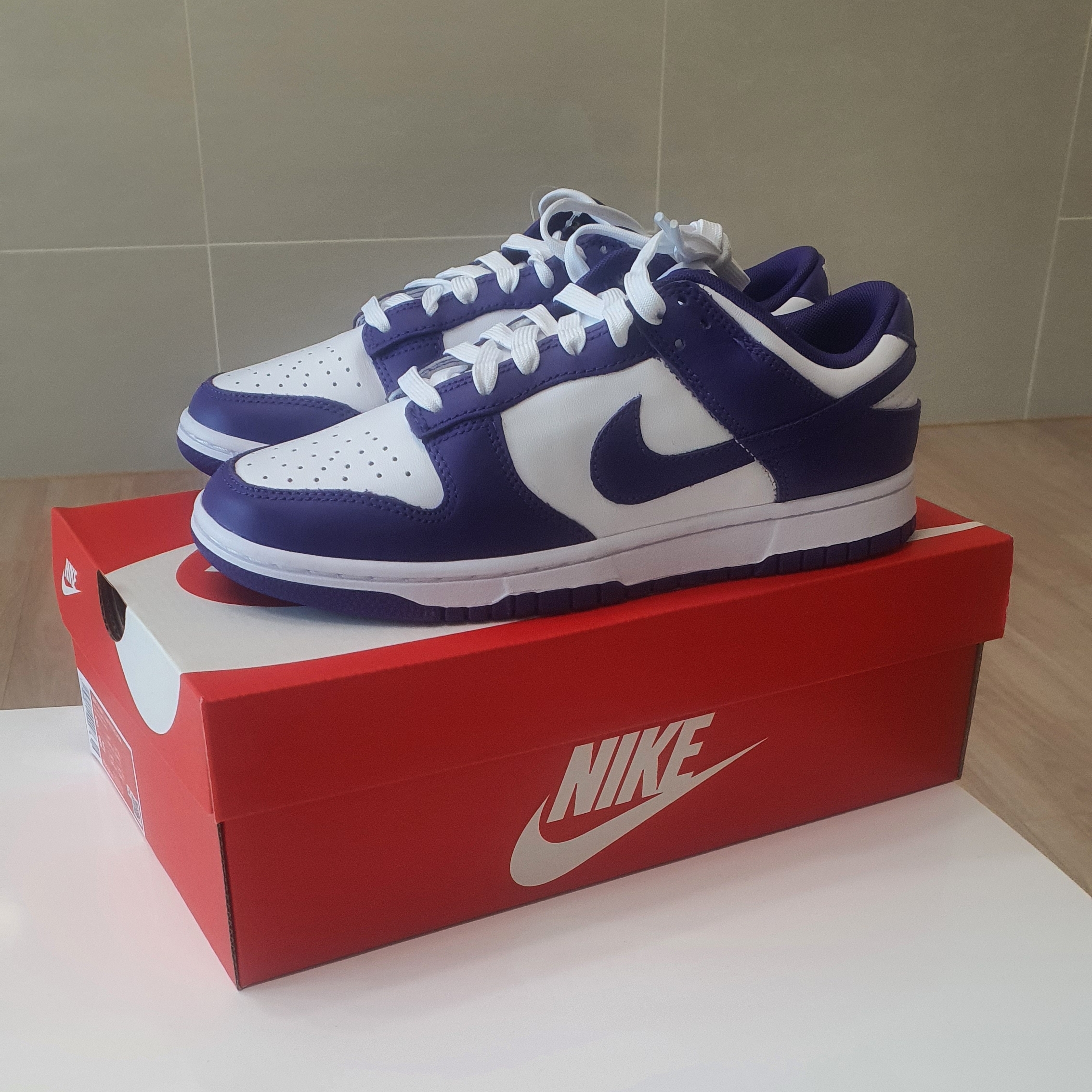 Nike Dunk Low Retro Championship Court Purple 착용 스타일