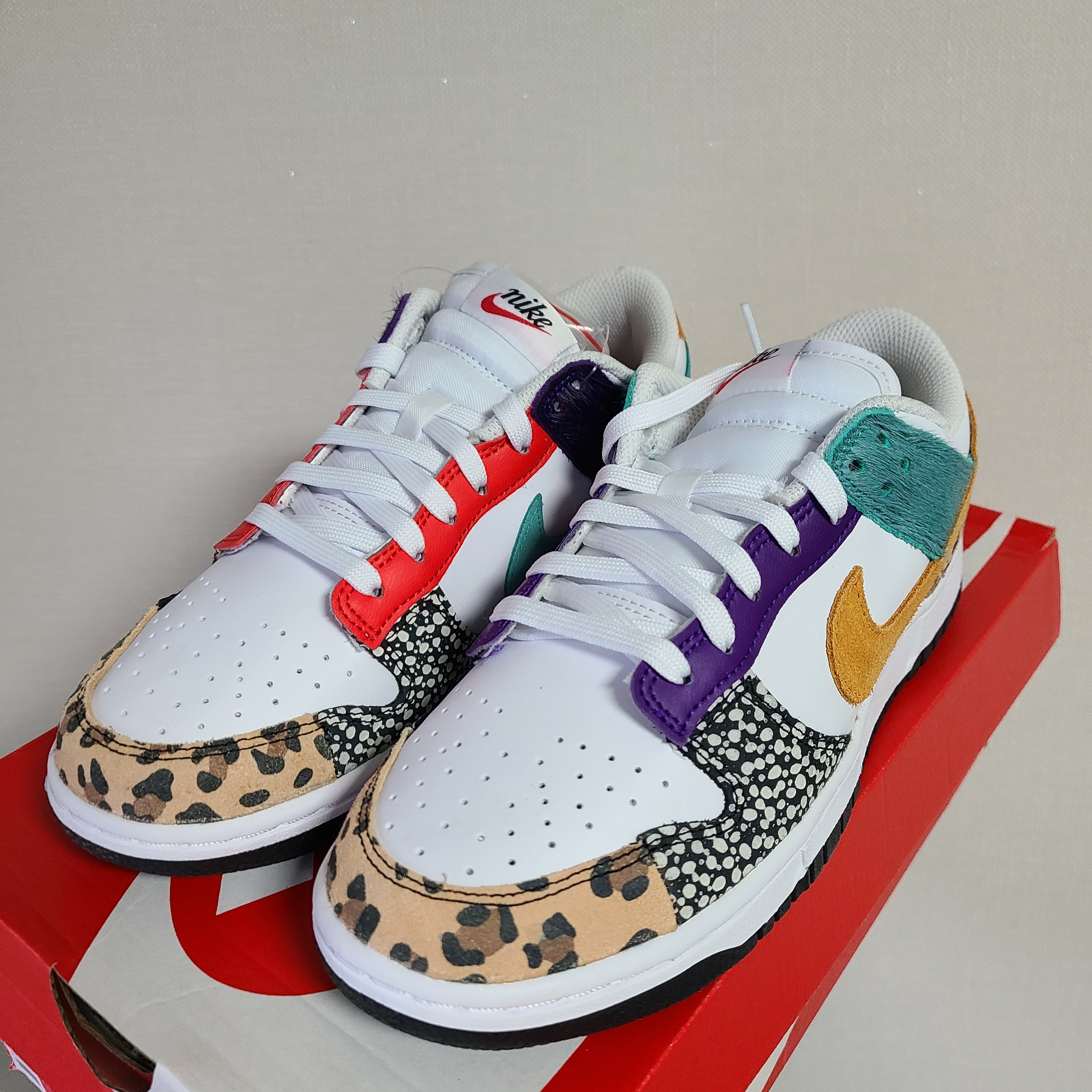 (W) Nike Dunk Low SE Patchwork 착용 스타일 - 2