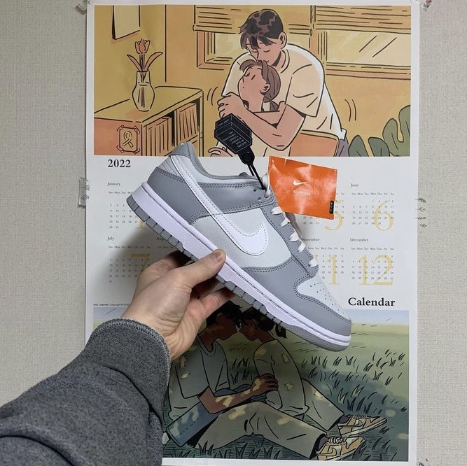Nike Dunk Low Retro Wolf Grey 착용 스타일
