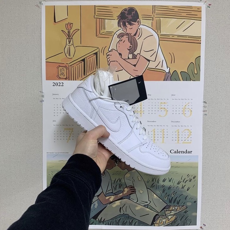 Jordan 1 Low Golf Triple White 착용 스타일