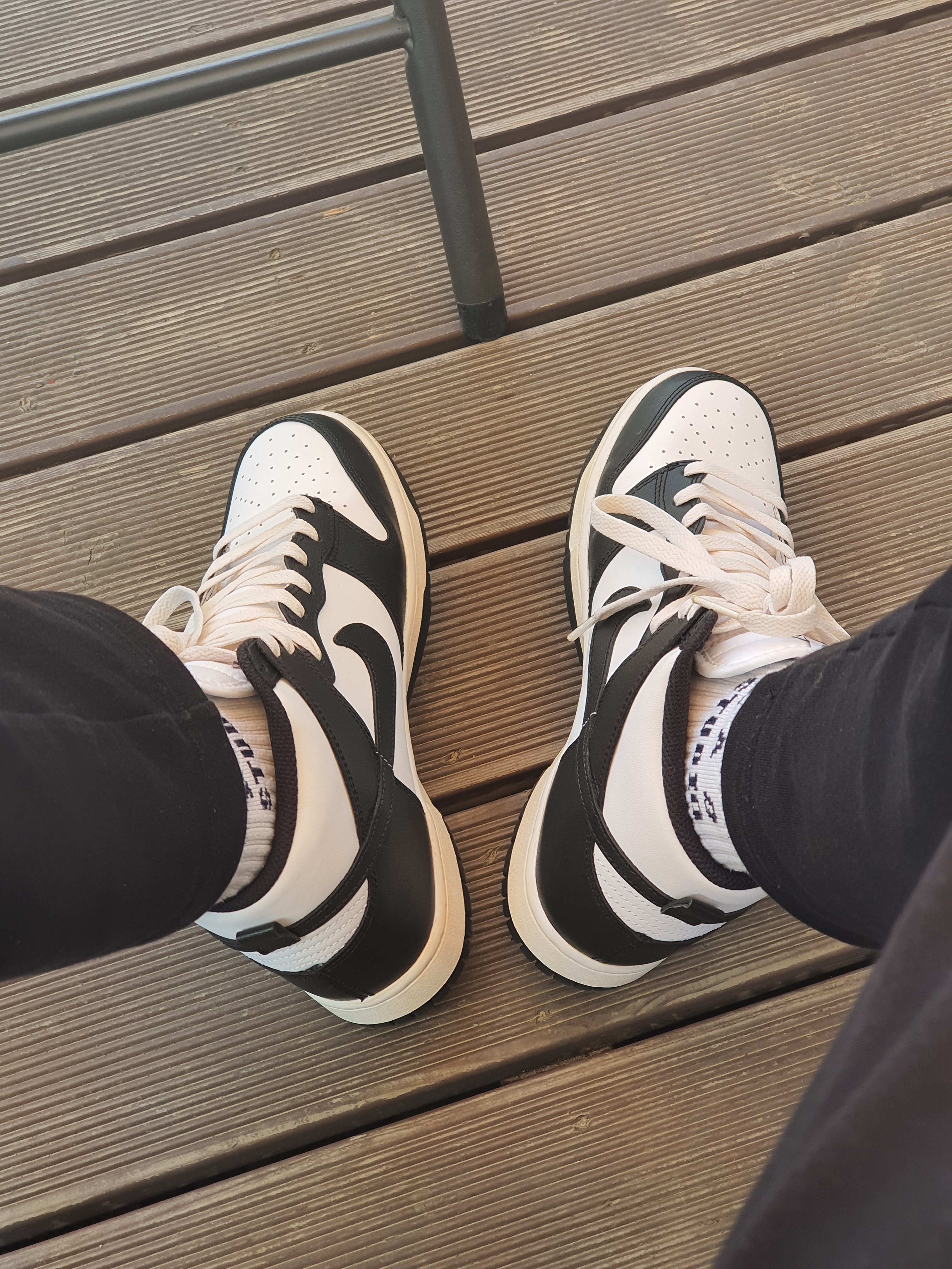 Nike Dunk High Retro Championship White 착용 스타일 - 2