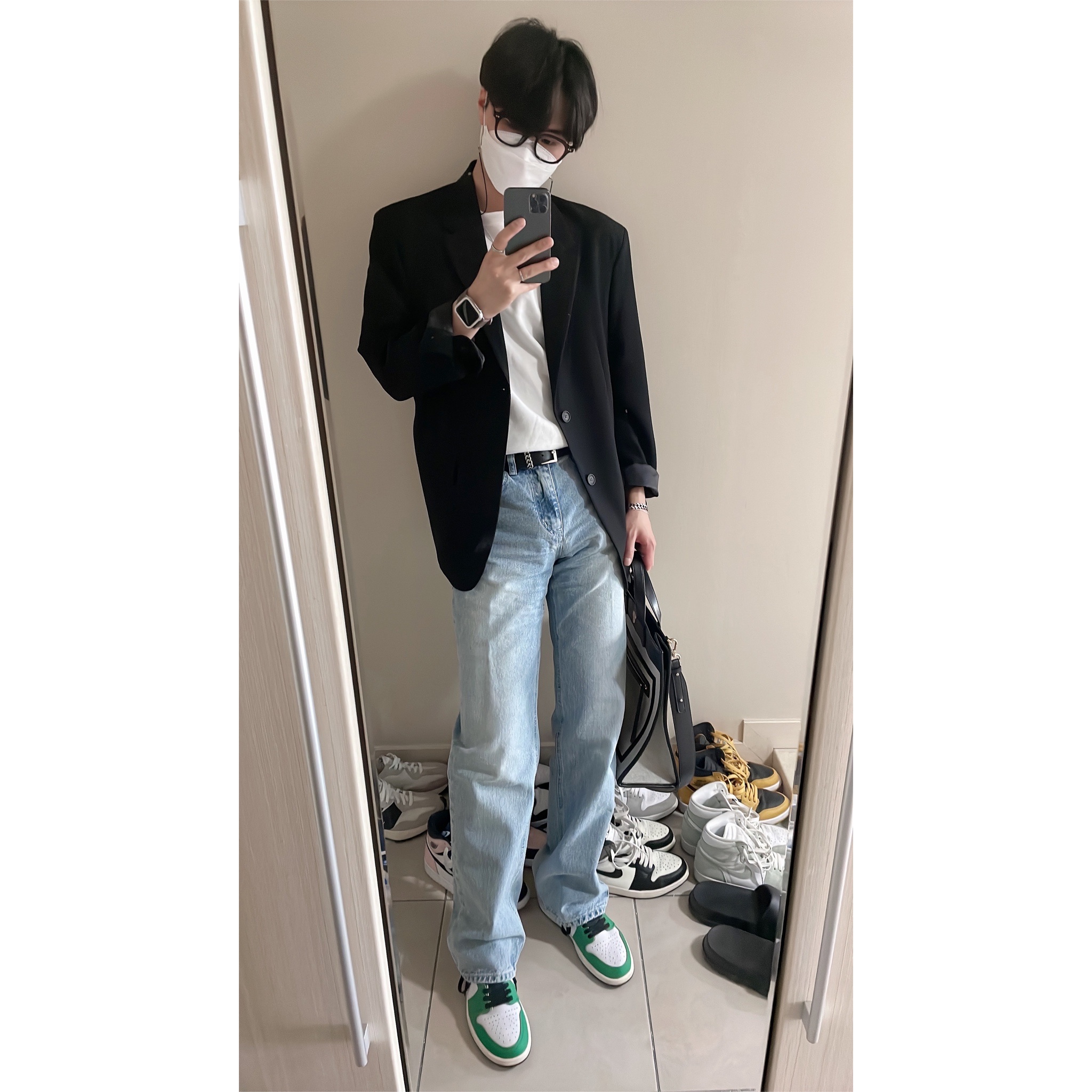 (W) Jordan 1 Retro High OG Lucky Green 착용 스타일