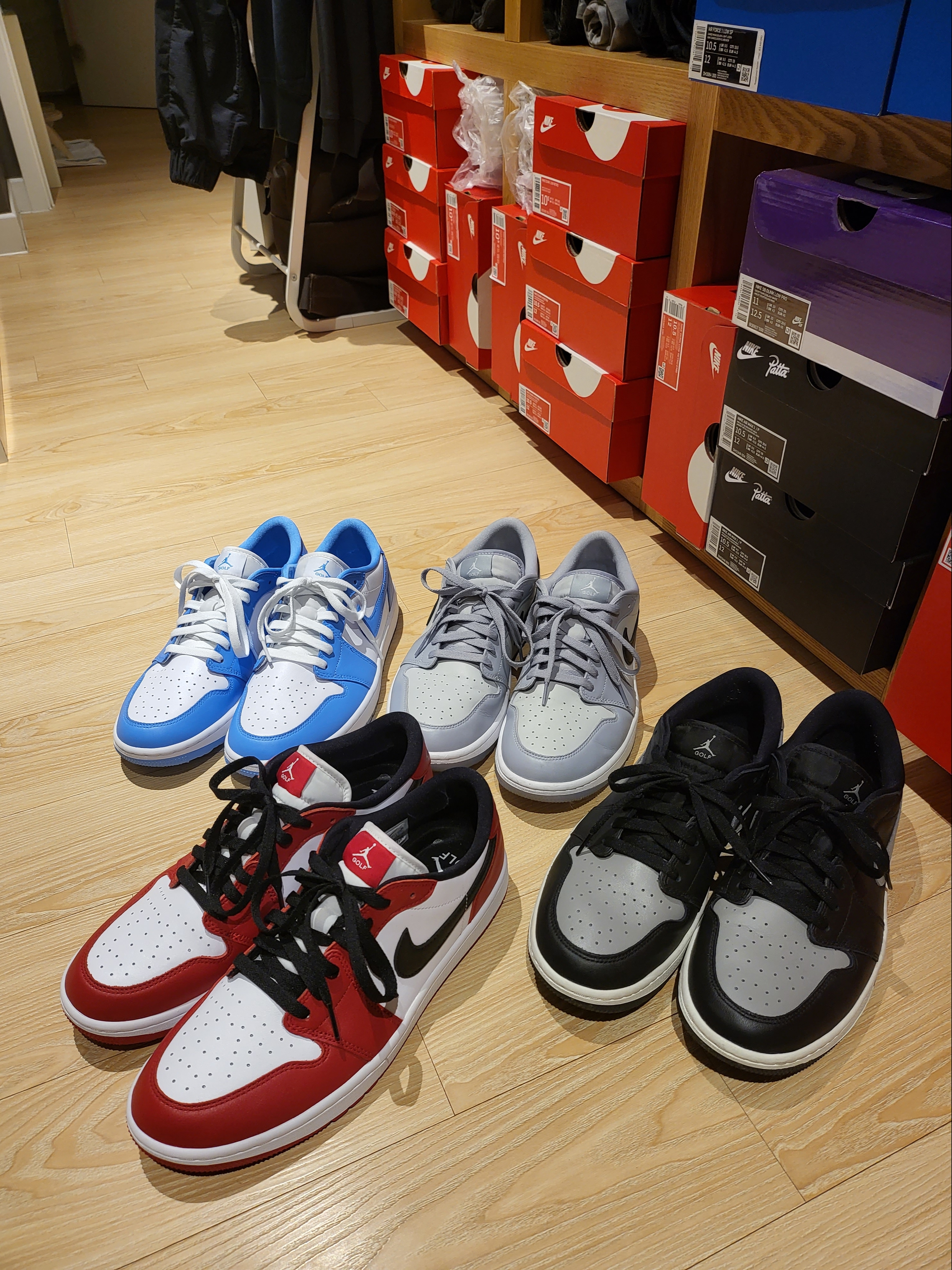Jordan 1 Low Golf Chicago, Jordan 1 Low Golf Wolf Grey 착용 스타일 - 2