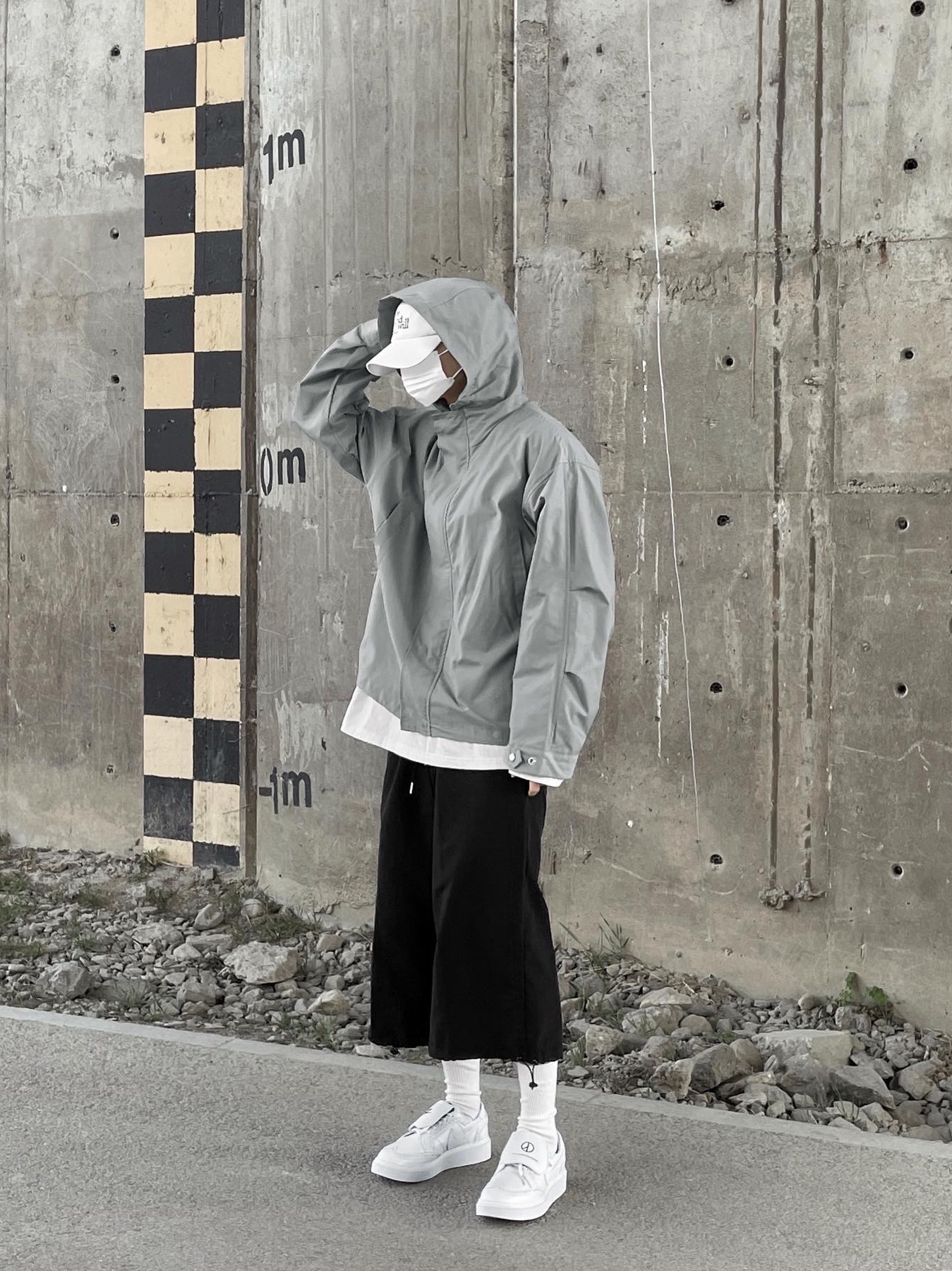 Nike x Peaceminusone Kwondo1 White 착용 스타일 - 1