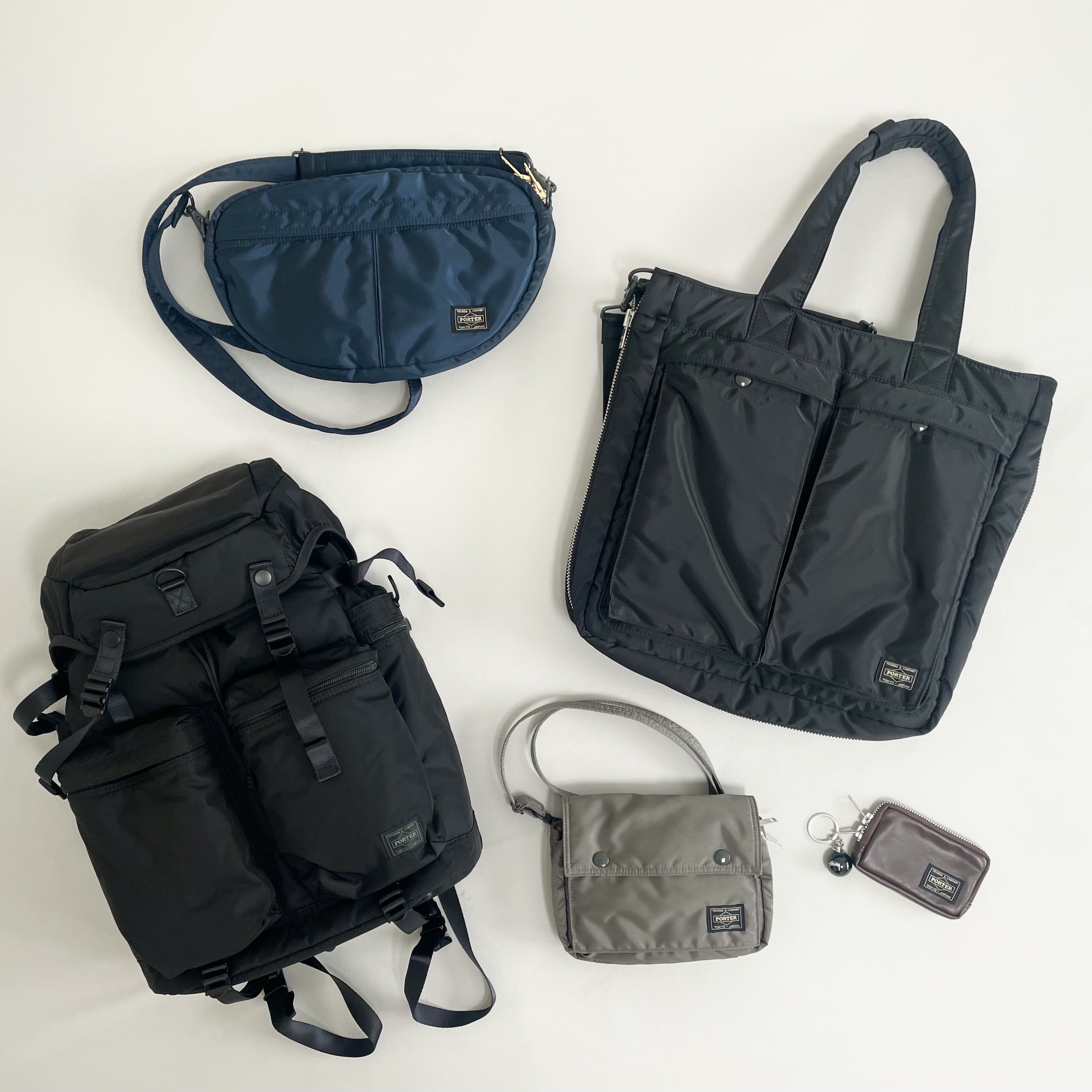 Porter Tanker 2Way Tote Bag Black, Porter Senses Backpack Black 착용 스타일
